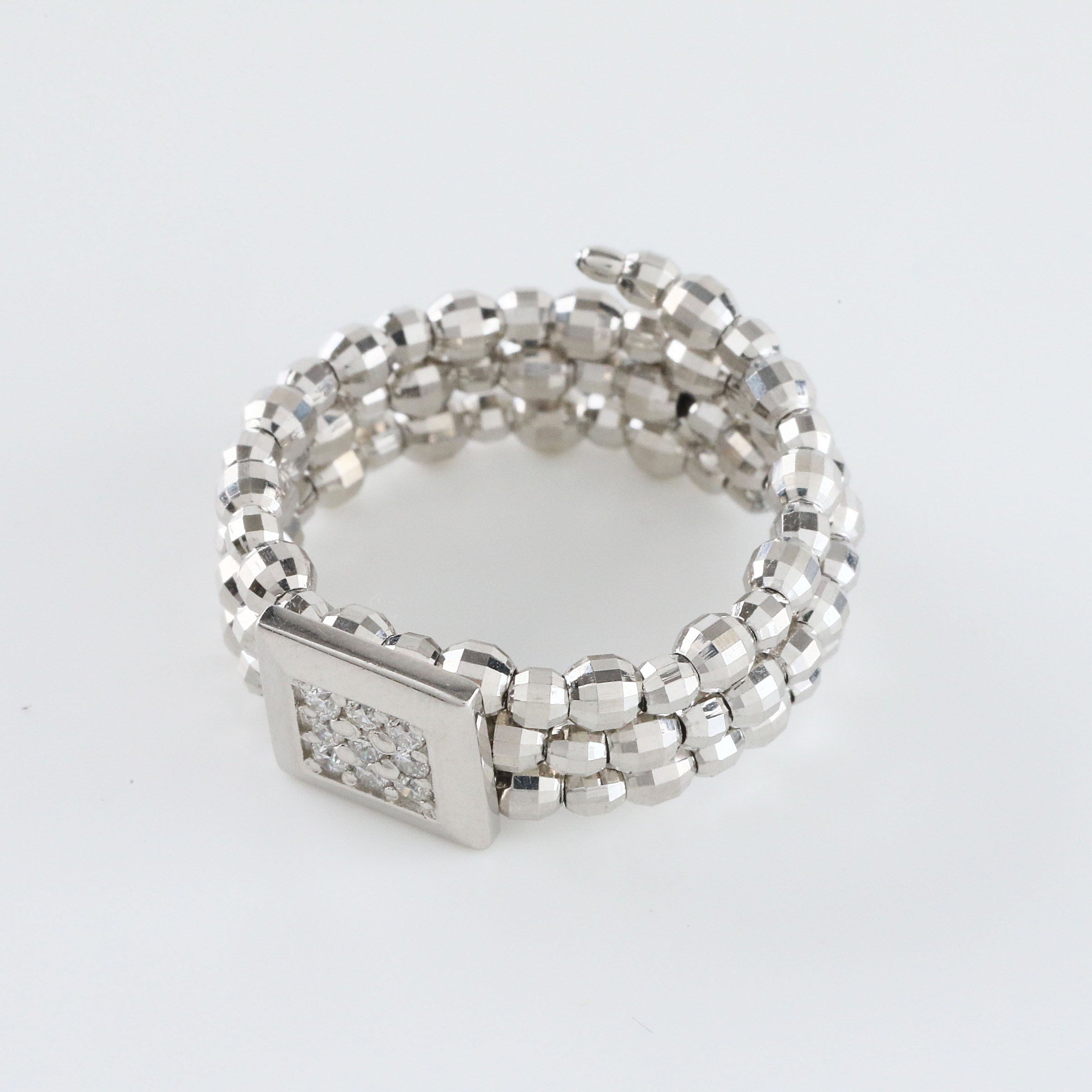 ダイヤモンド プラチナリング(フリーサイズ/4月誕生石)《25N01305》