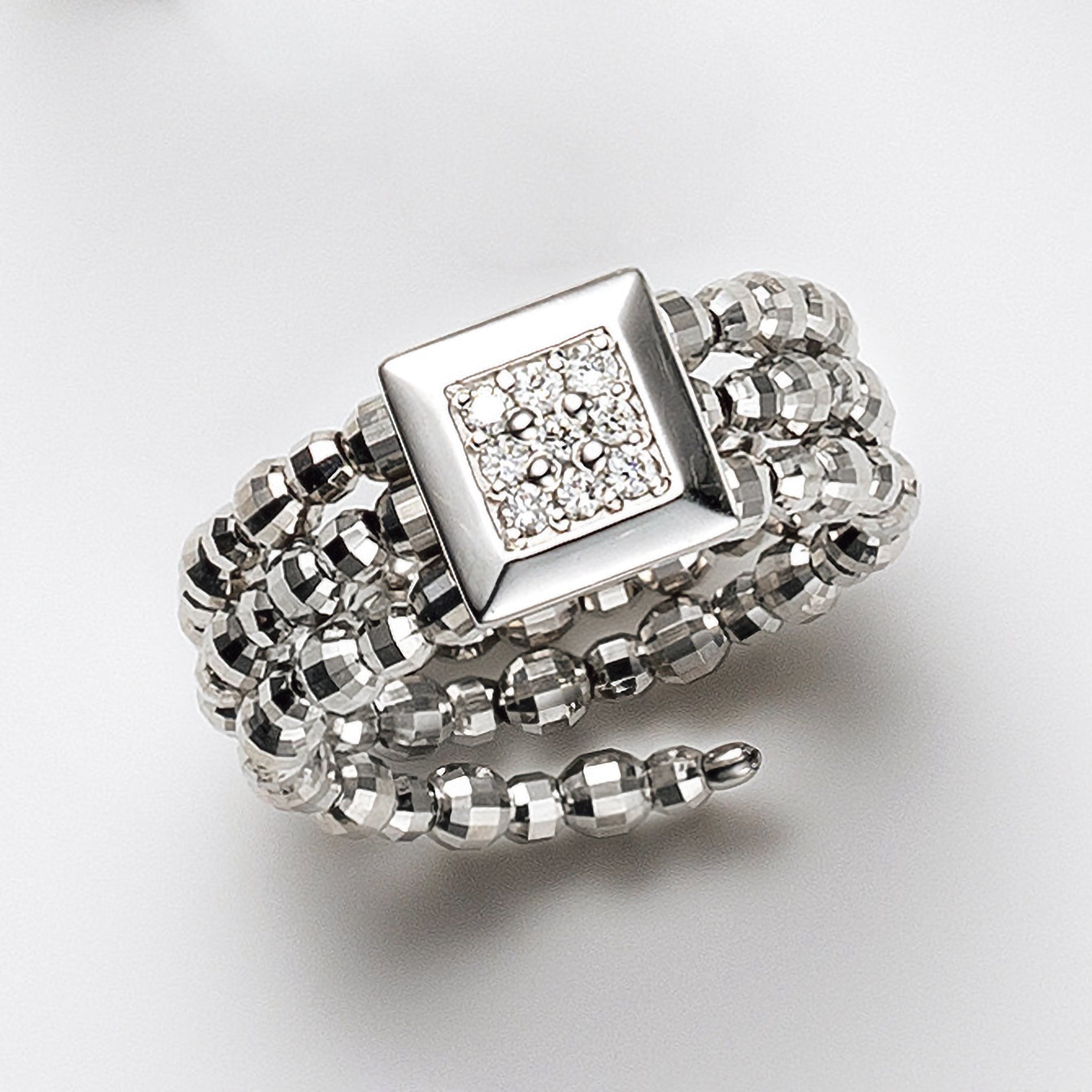 ダイヤモンド プラチナリング(フリーサイズ/4月誕生石)《25N01305》