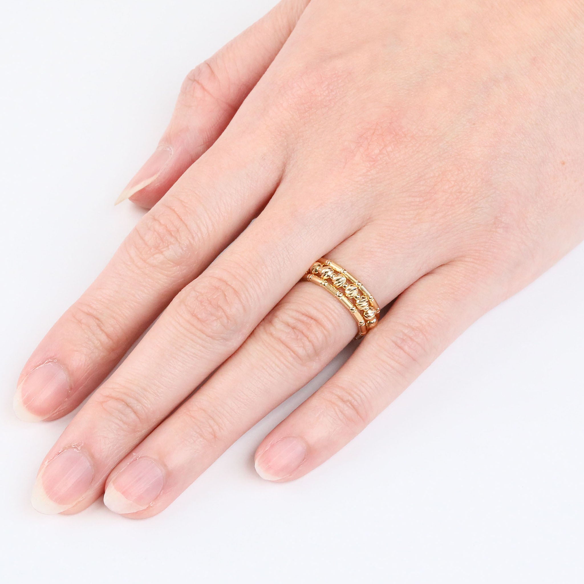 K18リング(フリーサイズ/形状記憶)《25N01306》