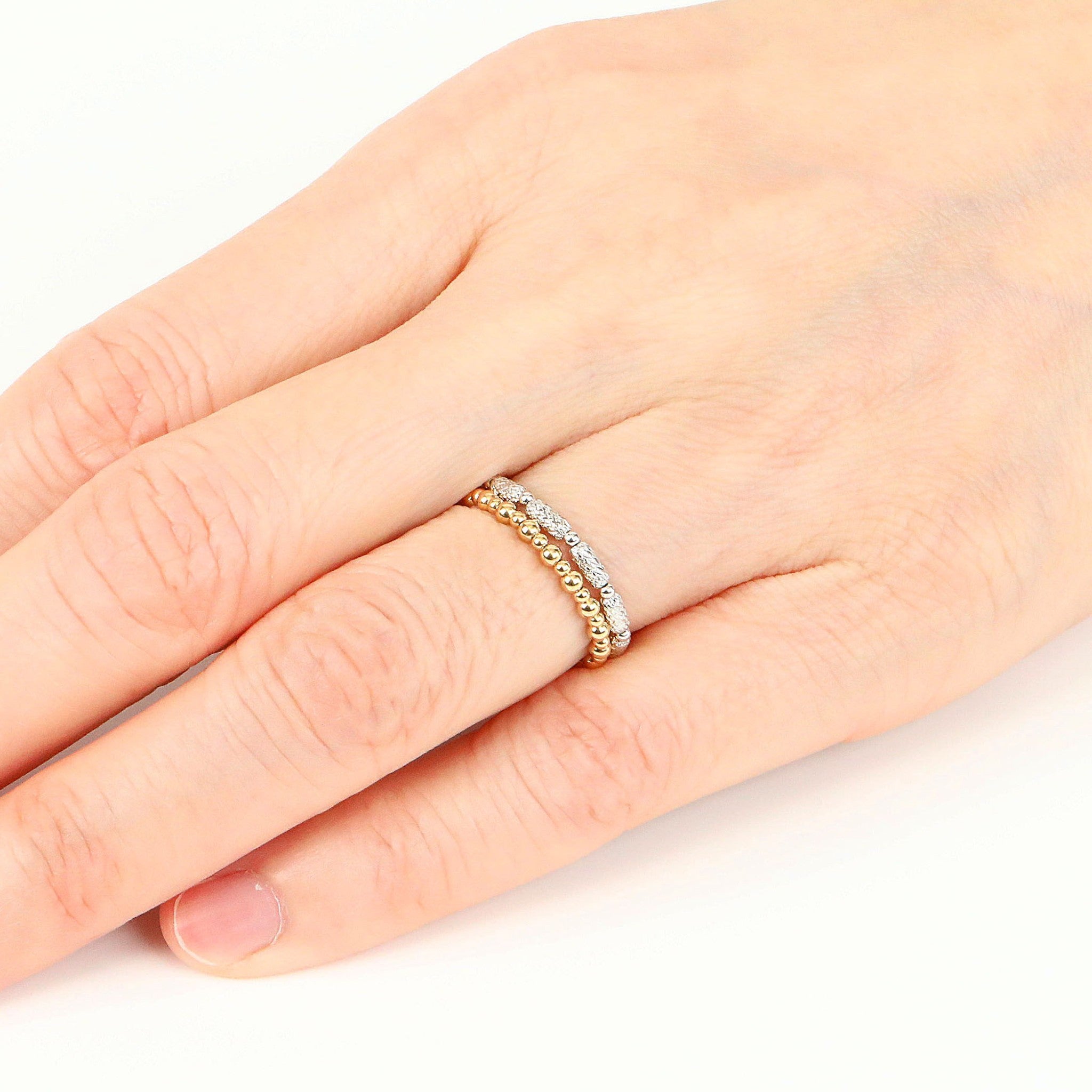 K18/リング(コンビカラー/フリーサイズ)《25N01308》