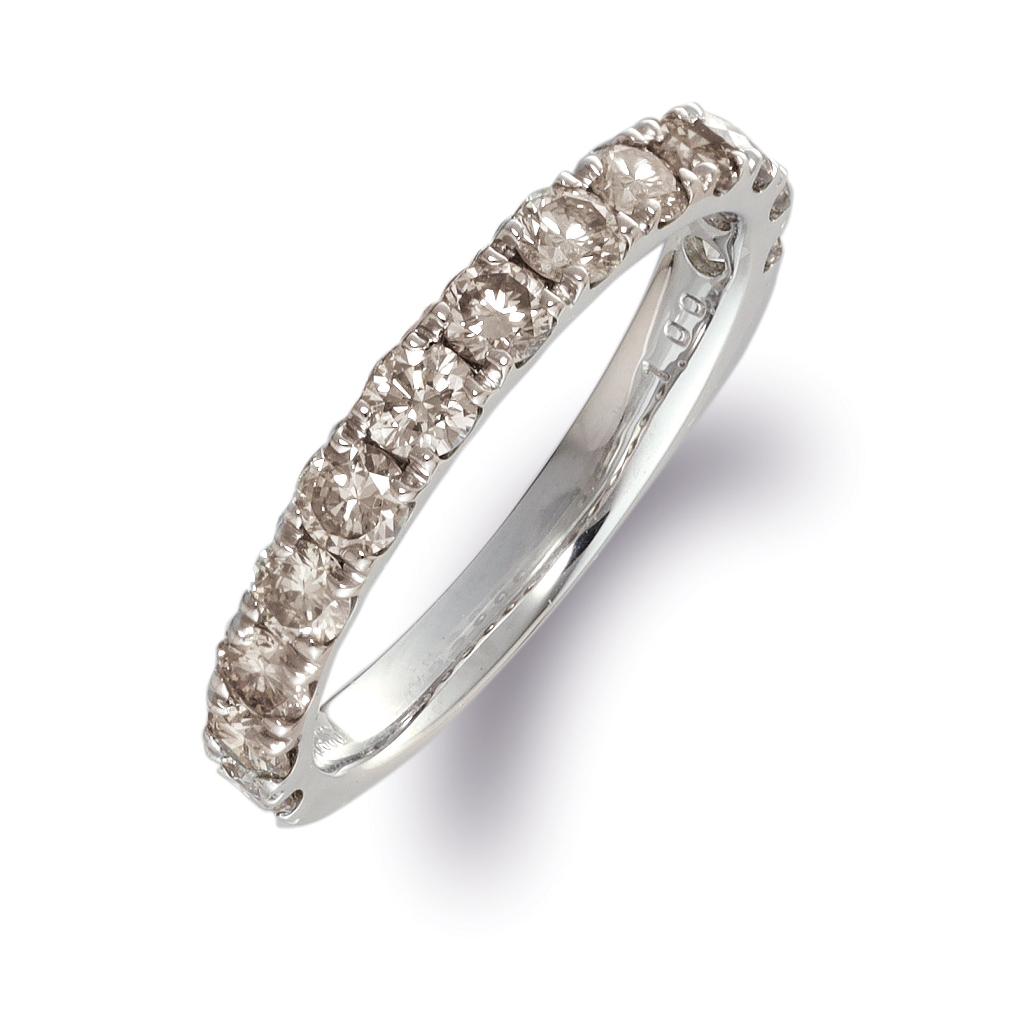 【限定8点】ダイヤモンド プラチナリング(計1.0カラット/ハーフエタニティ/4月誕生石)《25N01311》