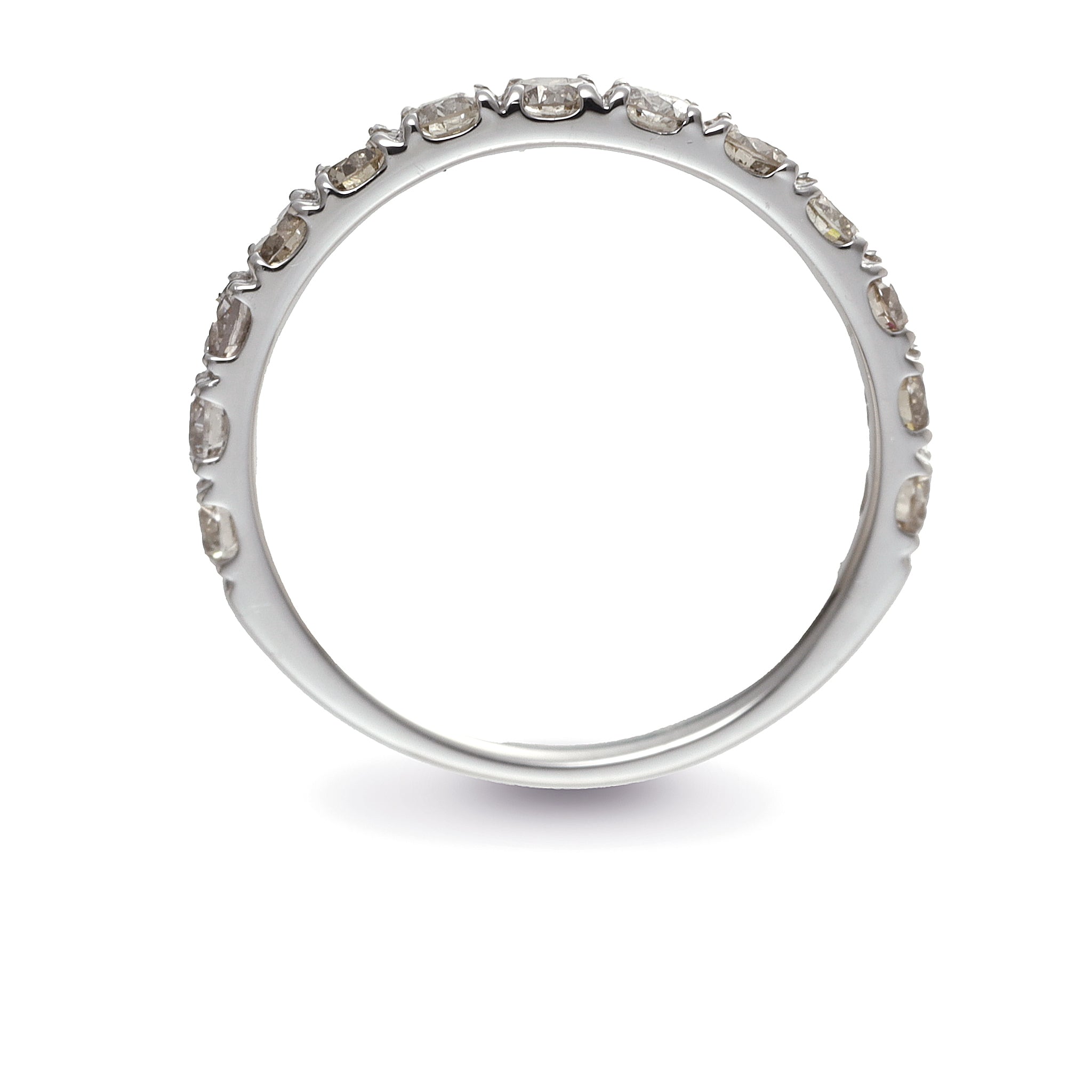 【限定8点】ダイヤモンド プラチナリング(計1.0カラット/ハーフエタニティ/4月誕生石)《25N01311》