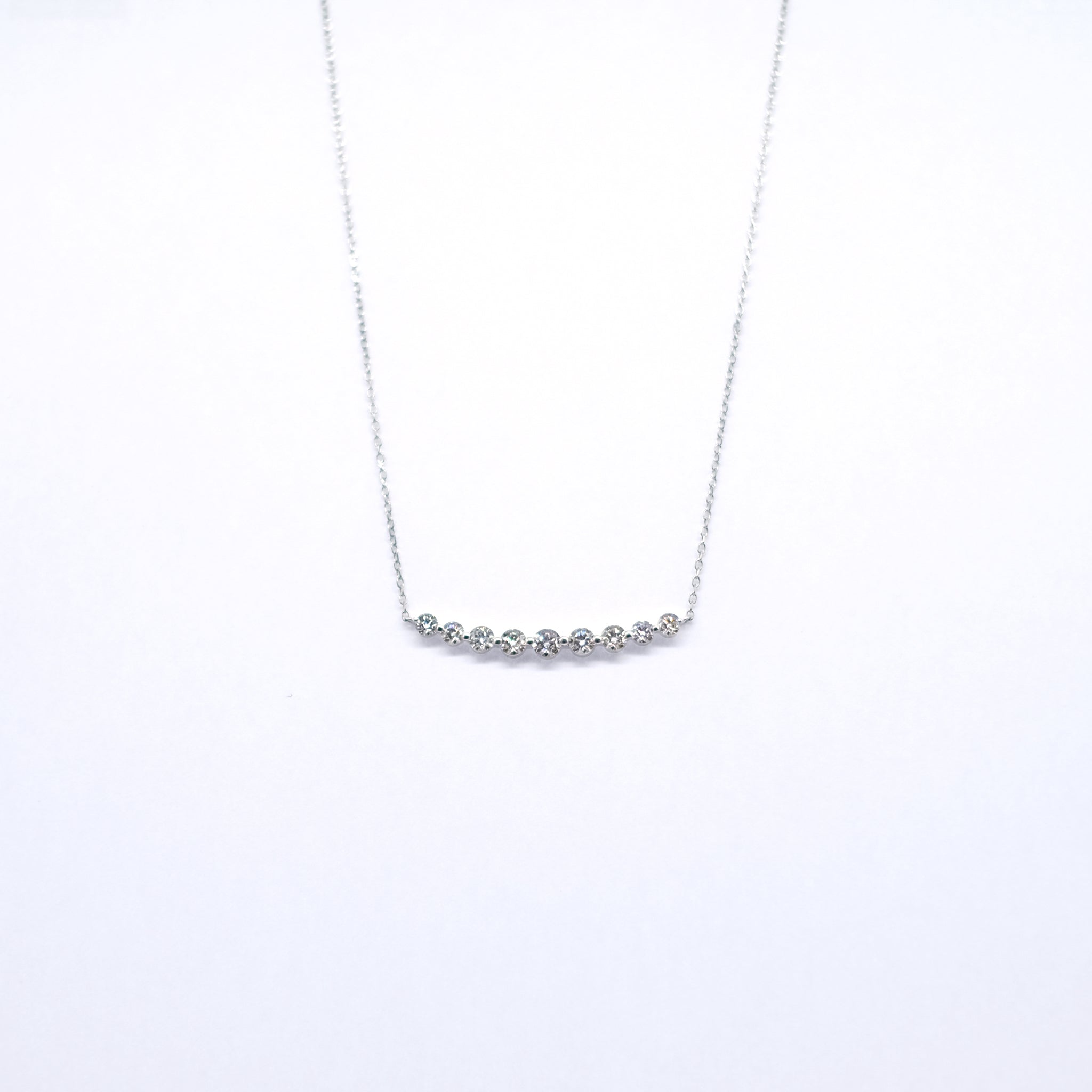 ダイヤモンド プラチナネックレス(計1.0カラット/4月誕生石)《25N01312》