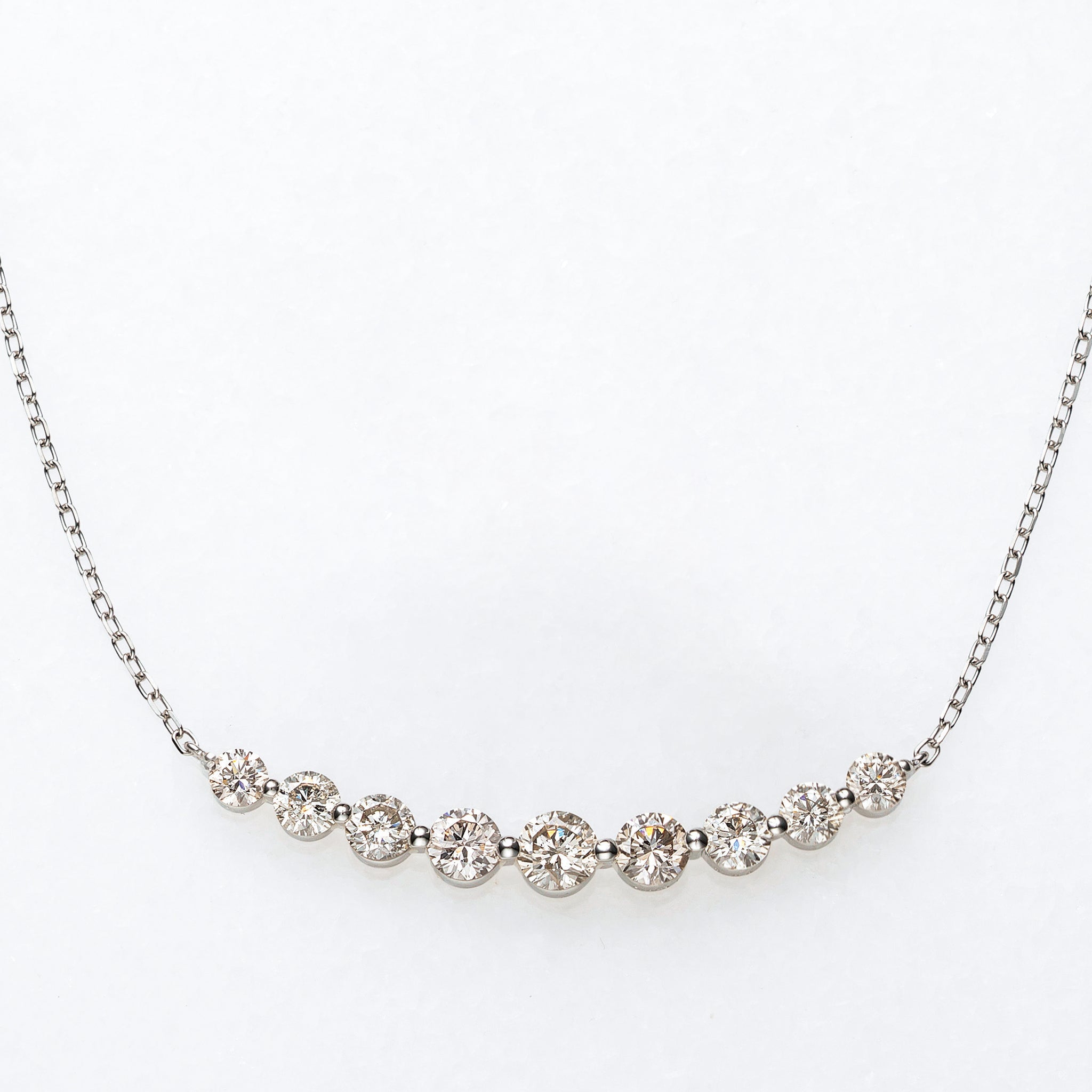 ダイヤモンド プラチナネックレス(計1.0カラット/4月誕生石)《25N01312》