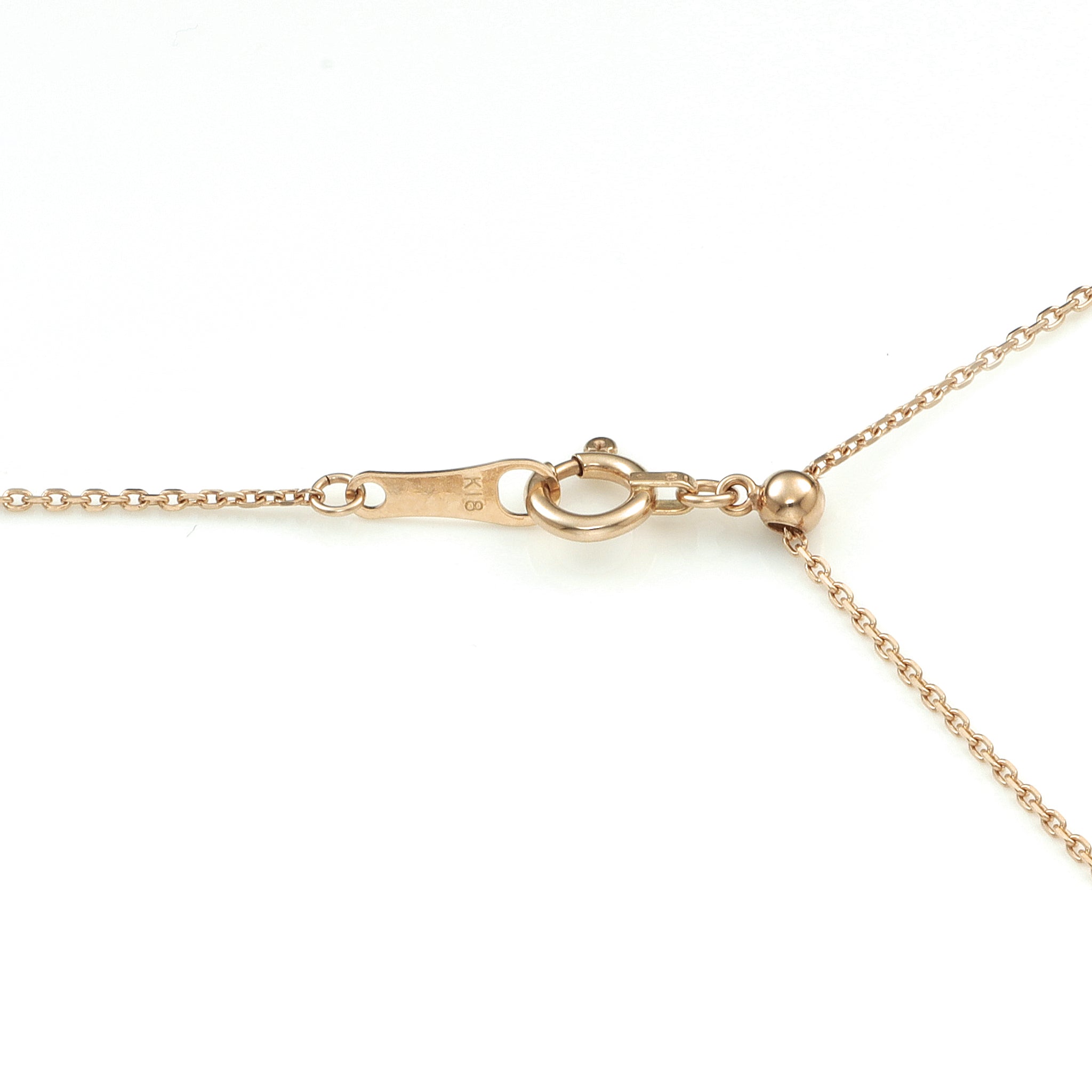 ダイヤモンド K18ネックレス(ローズカット/4月誕生石/鑑別書付)《25N01402》