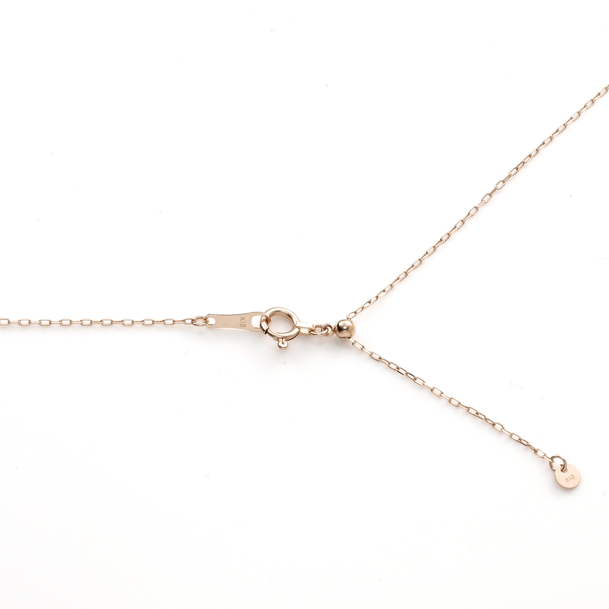 ダイヤモンド K18ネックレス(ローズカット/4月誕生石)《25N01403》