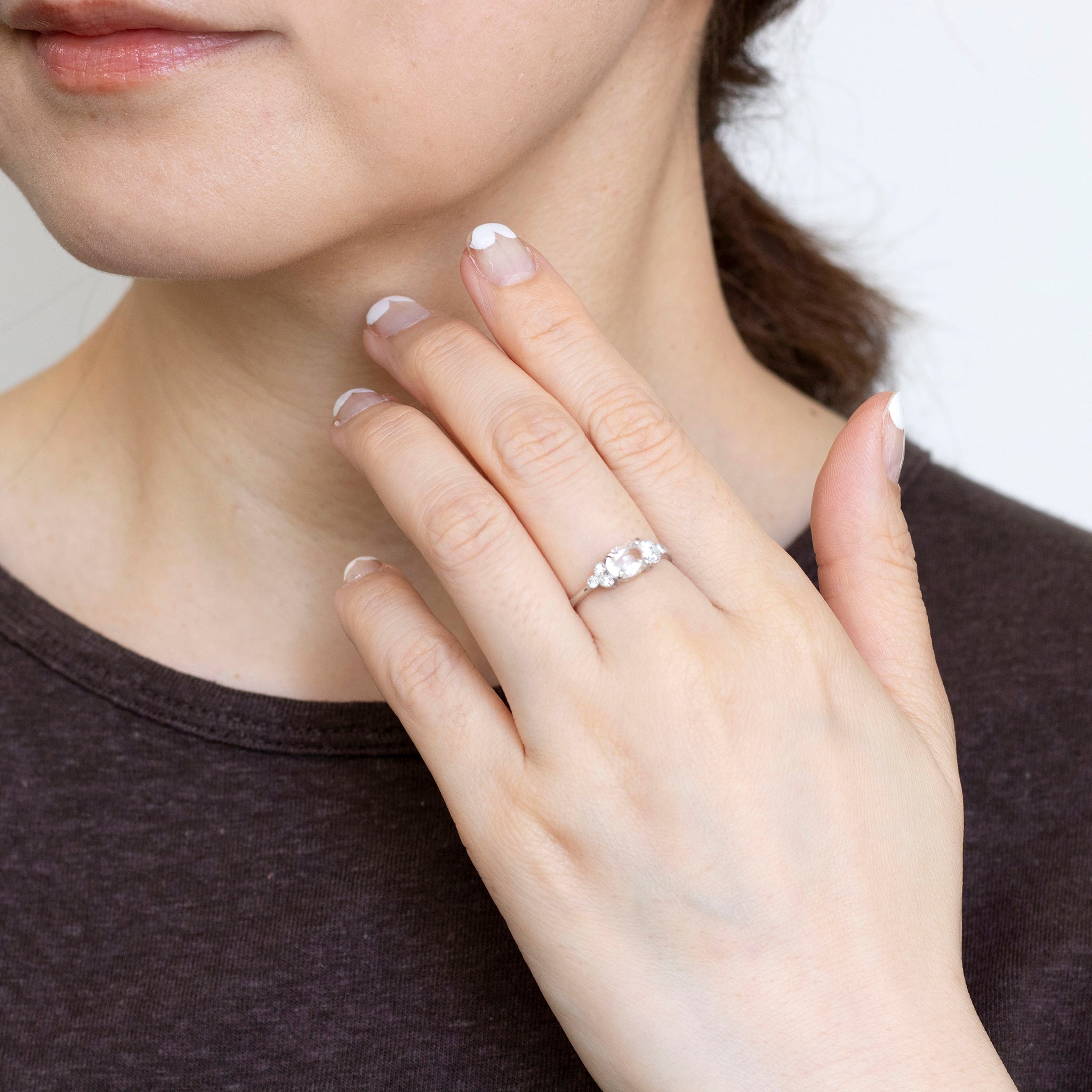 オパール/ダイヤモンド プラチナリング(カラーチェンジタイプ/10月誕生石)《25N01408》