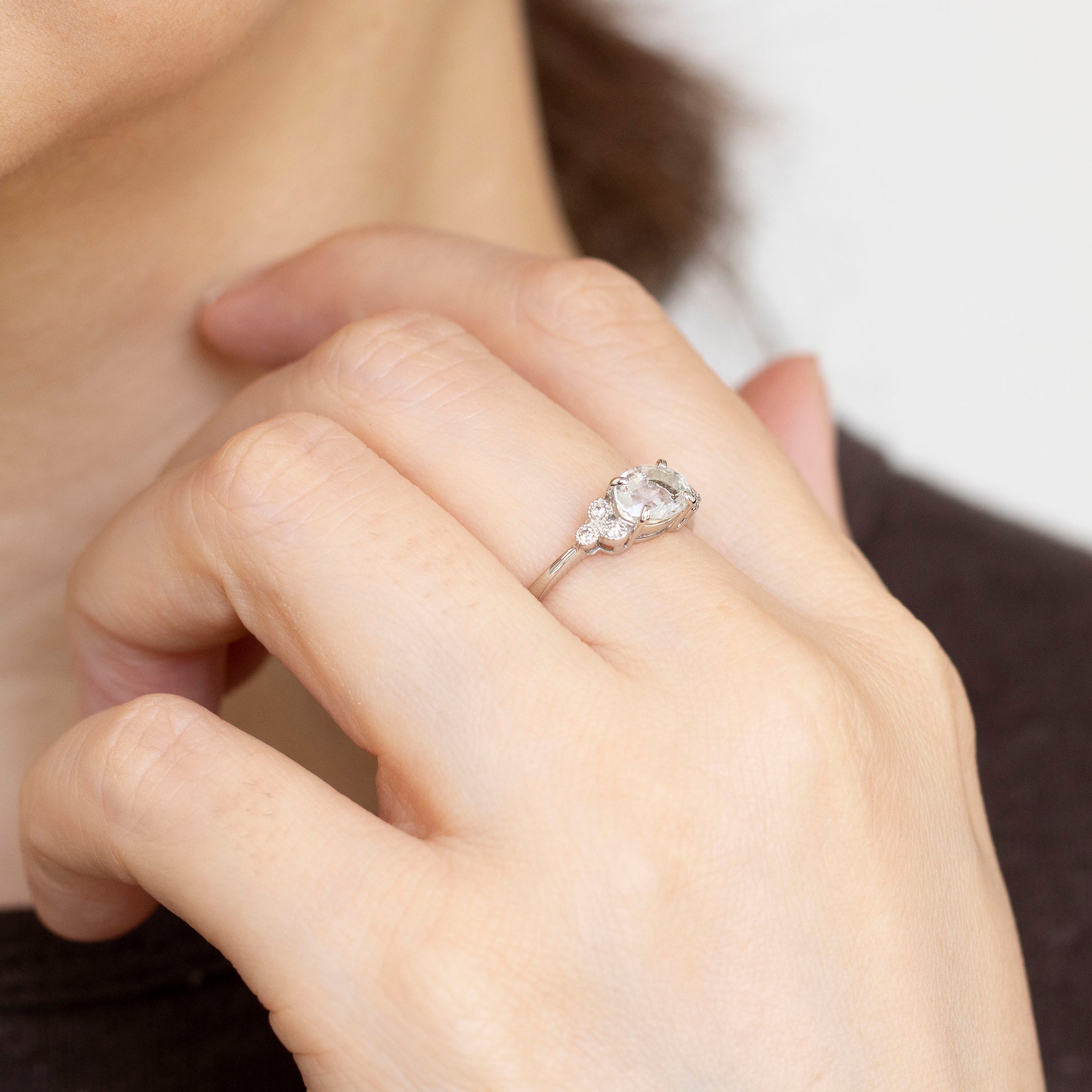 オパール/ダイヤモンド プラチナリング(カラーチェンジタイプ/10月誕生石)《25N01408》