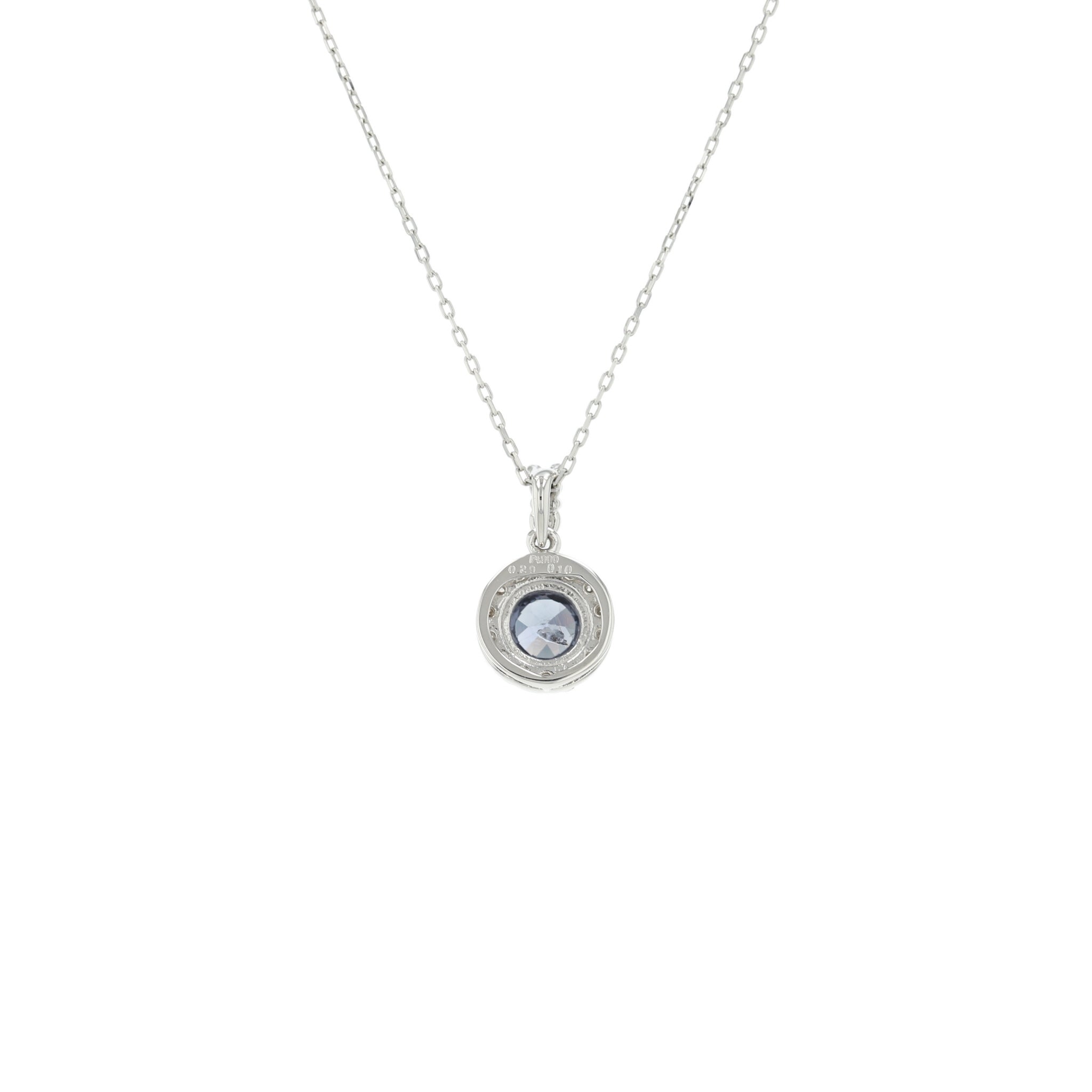 カラーチェンジガーネット/ダイヤモンド プラチナネックレス(1月誕生石)《25N01409》