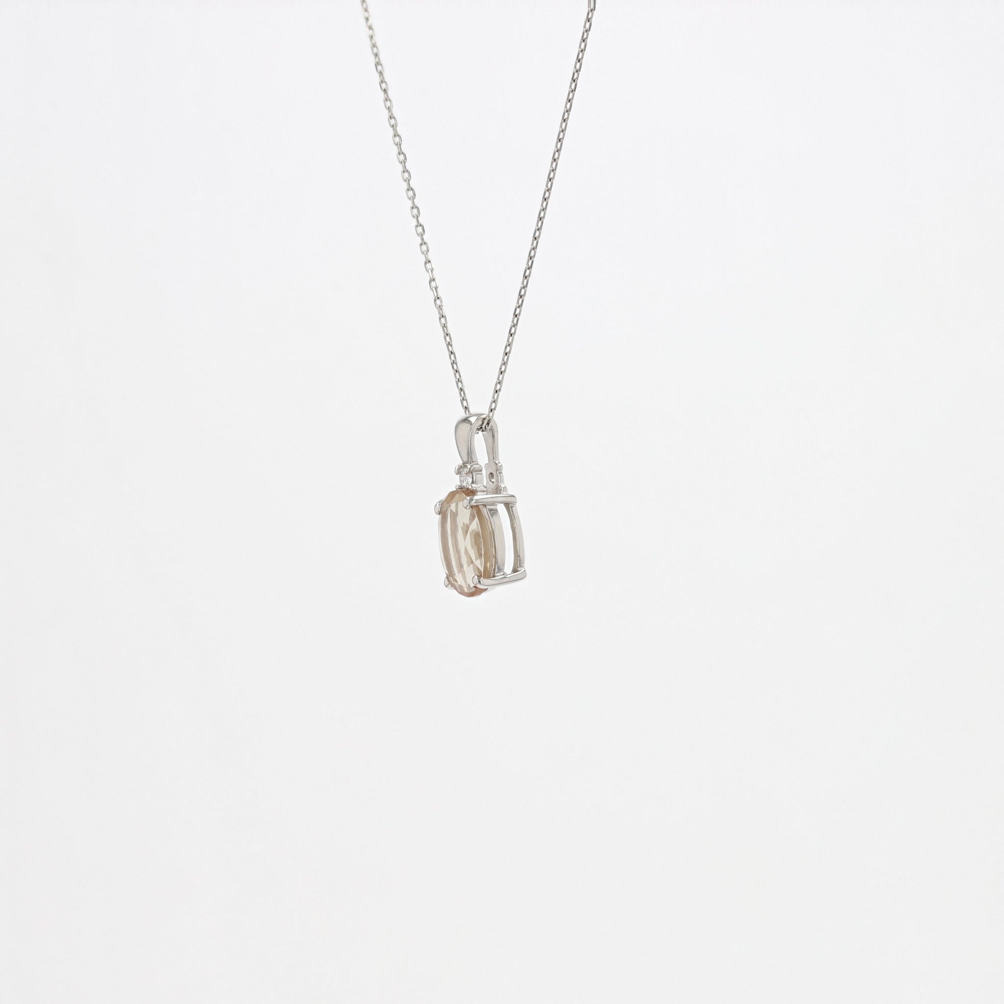 アンデシン/ダイヤモンド プラチナネックレス《25N01410》