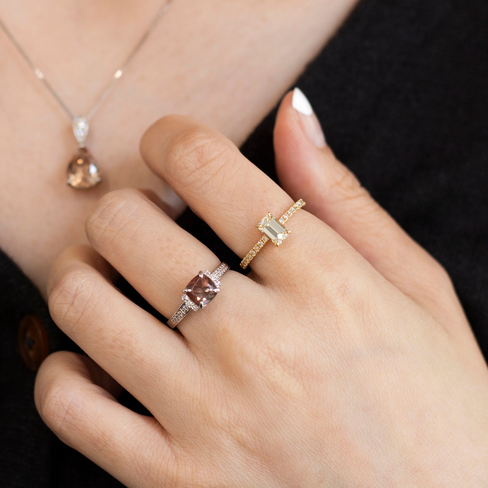 ダイヤモンド K18リング(0.6カラット/ベリーライトイエロー/VSクラス/4月誕生石/グレーディングレポート付)《25N01501》