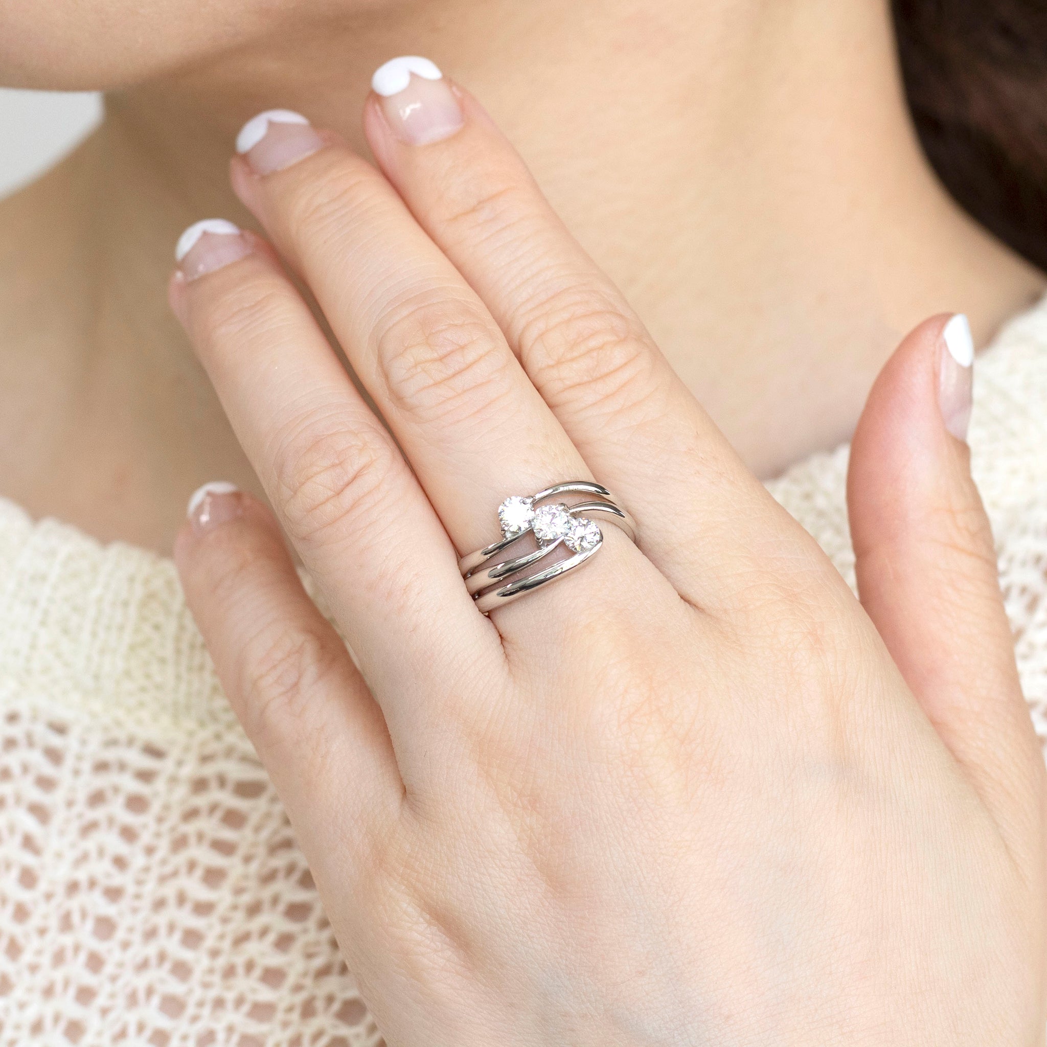 ダイヤモンド プラチナリング(鑑別書付)《25N01504》