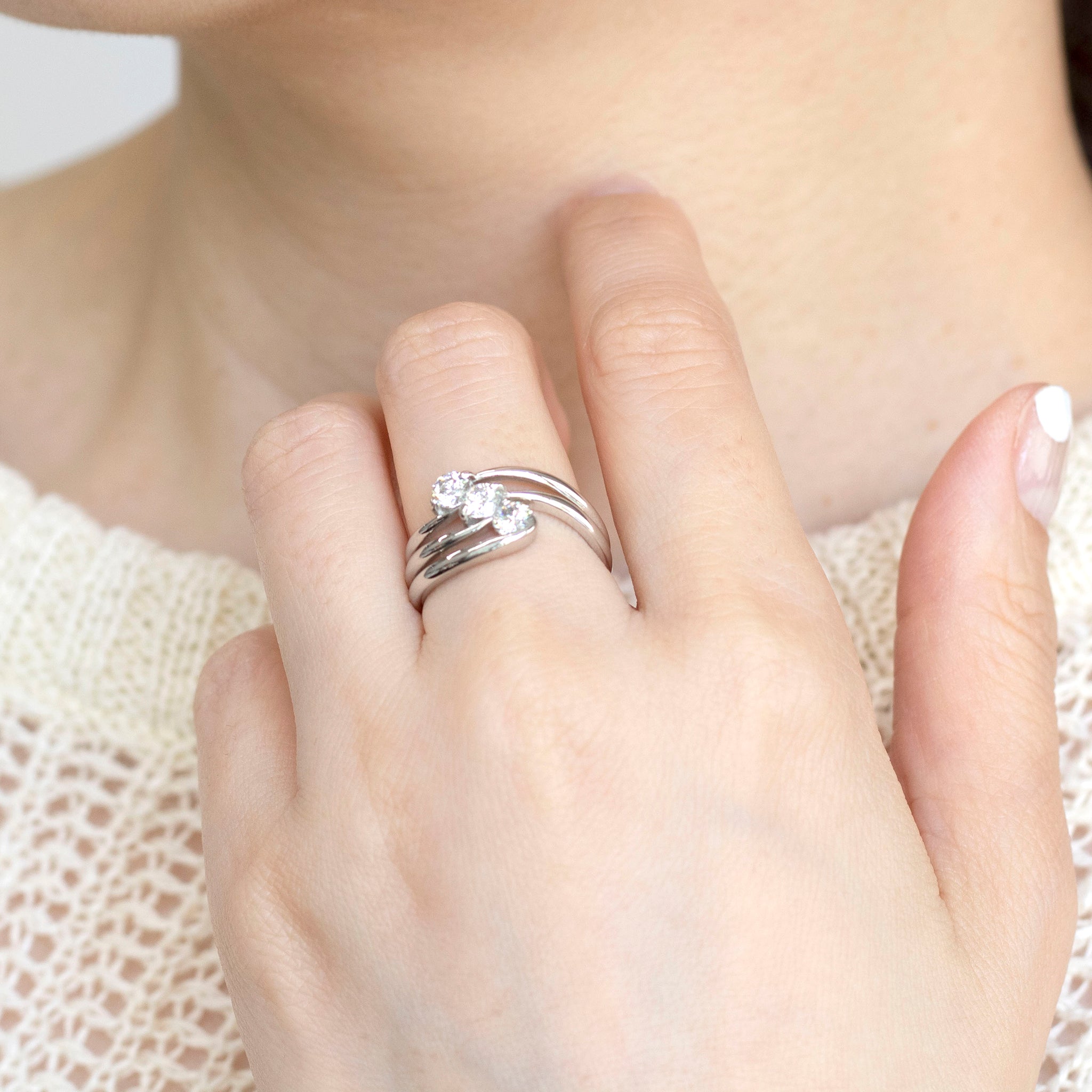 ダイヤモンド プラチナリング(鑑別書付)《25N01504》