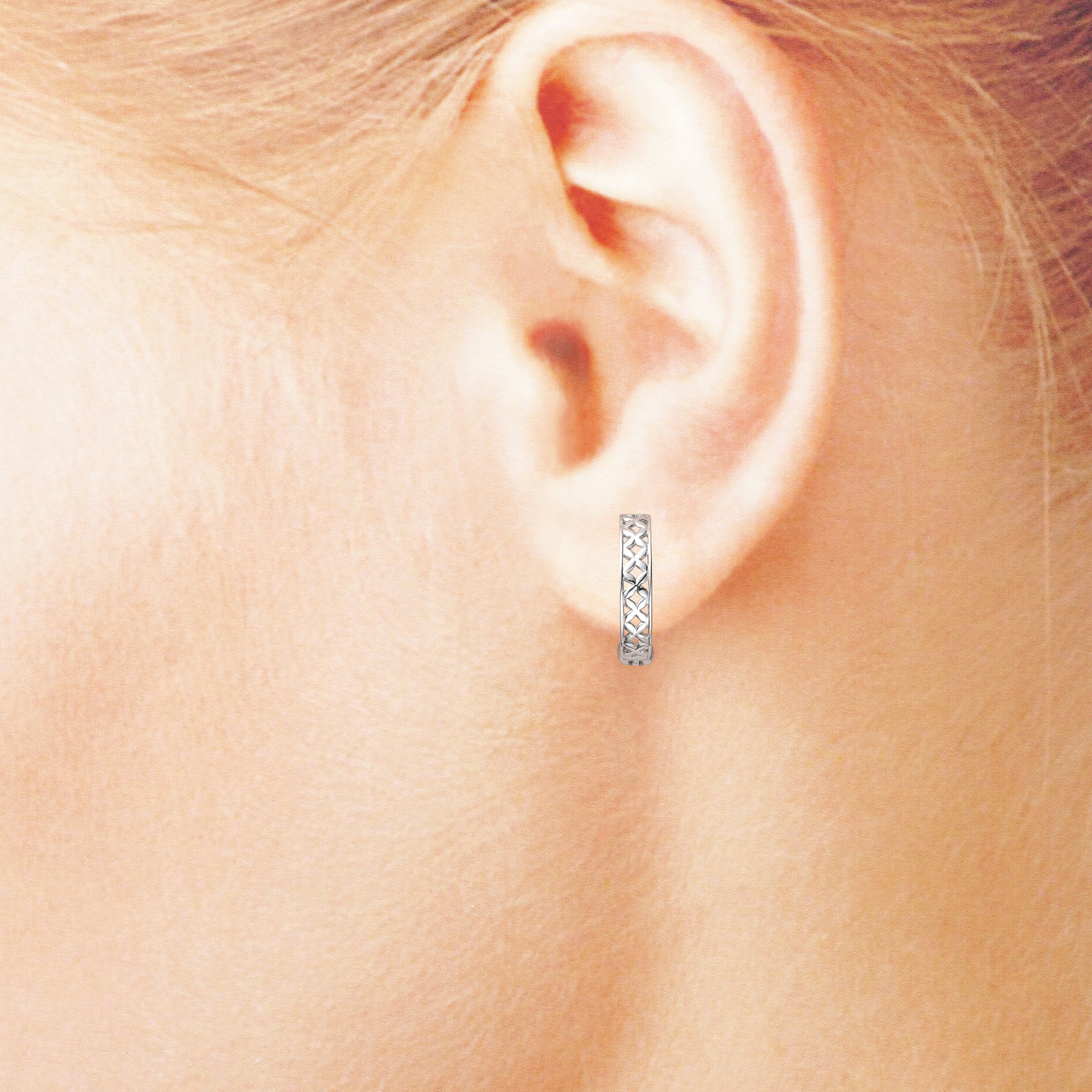 ダイヤモンド K10イヤリング(ピアリング/リバーシブル/4月誕生石)《25N01605》