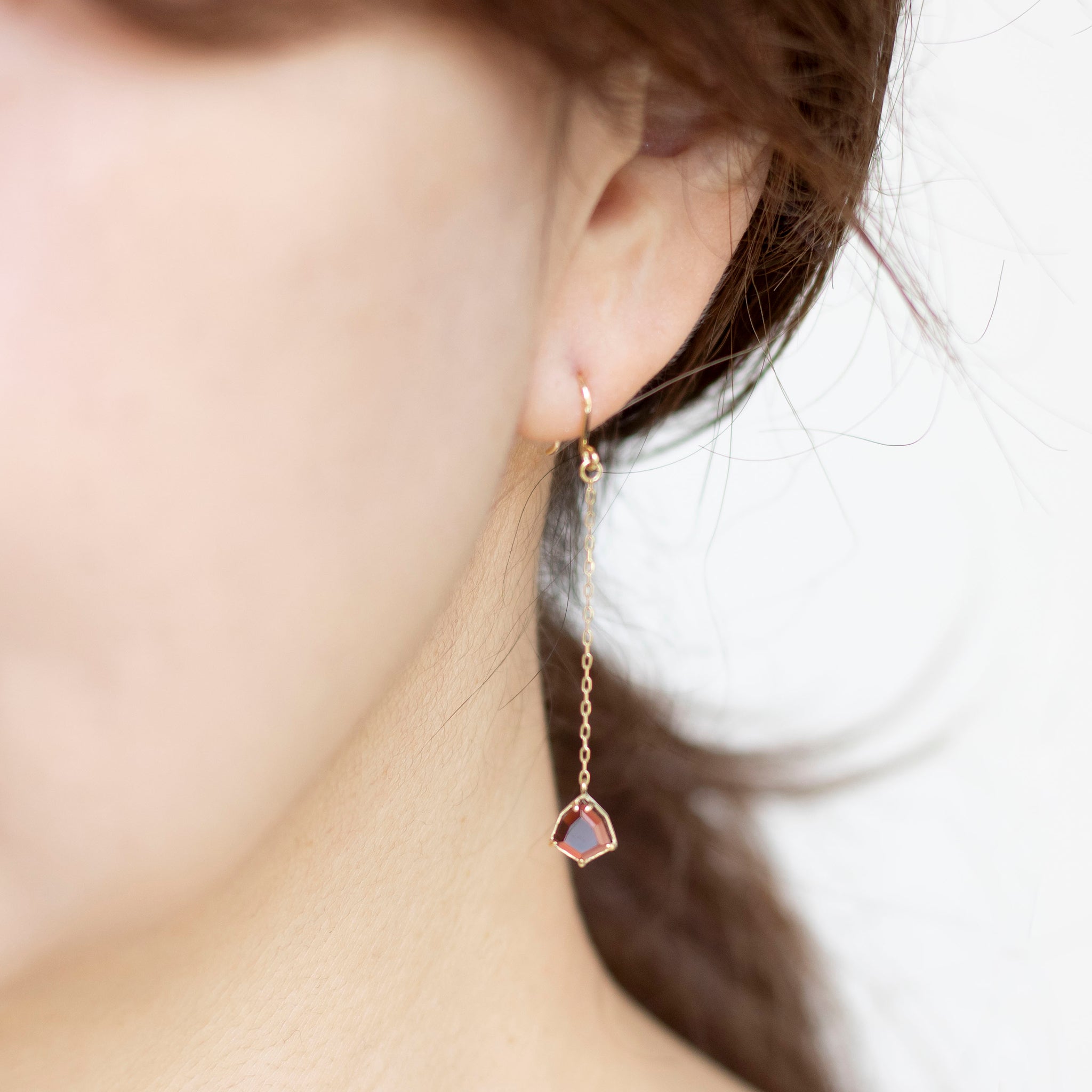 ガーネット K10ピアス(1月誕生石)《25N01608》