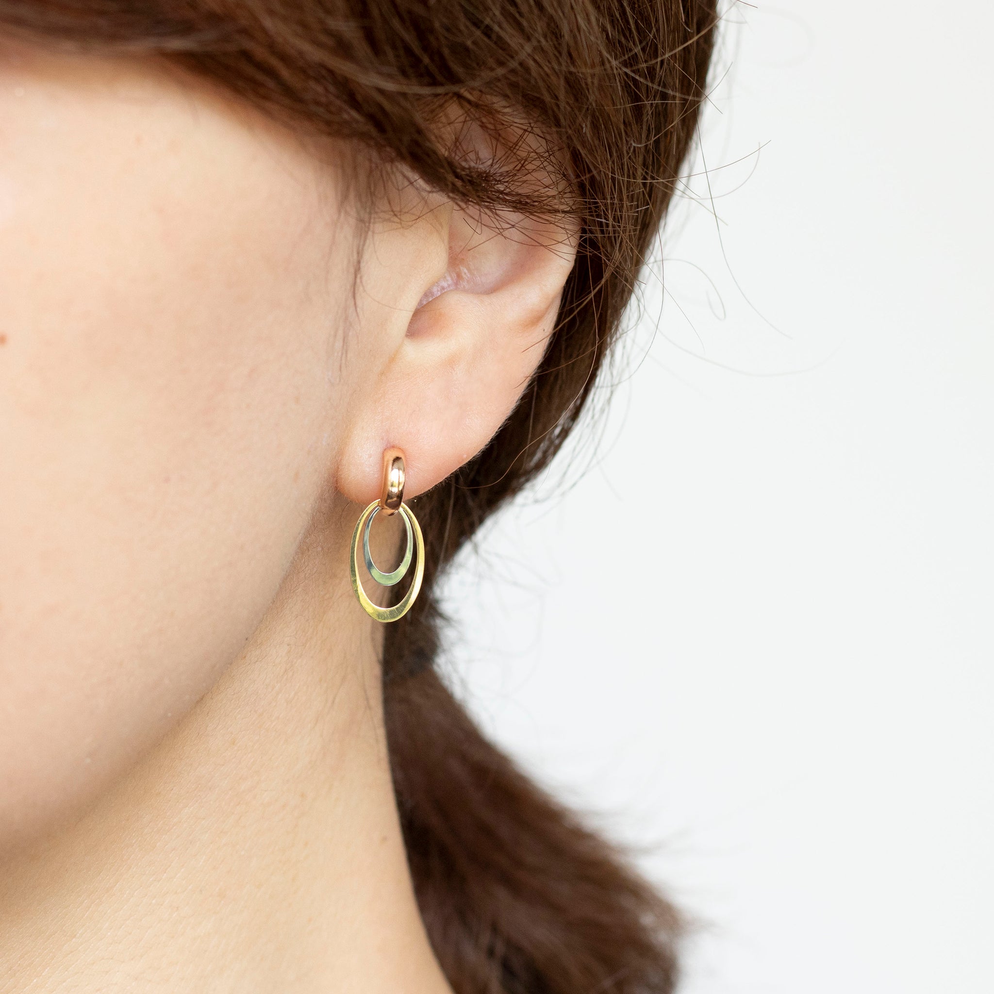 K18/プラチナピアス(スリーカラー)《25N01610》