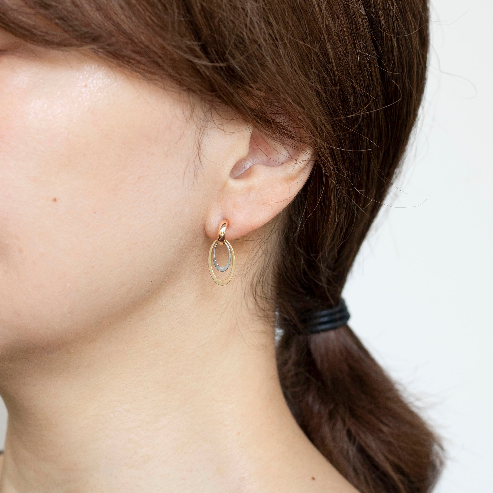 K18/プラチナピアス(スリーカラー)《25N01610》