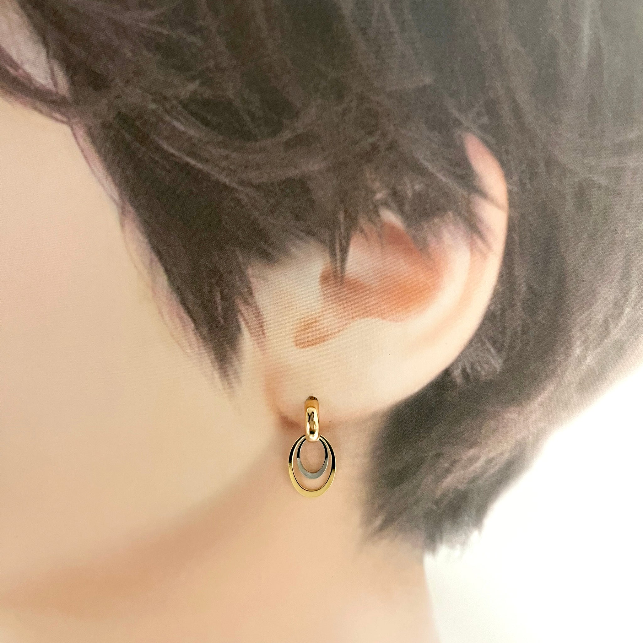 K18/プラチナピアス(スリーカラー)《25N01610》