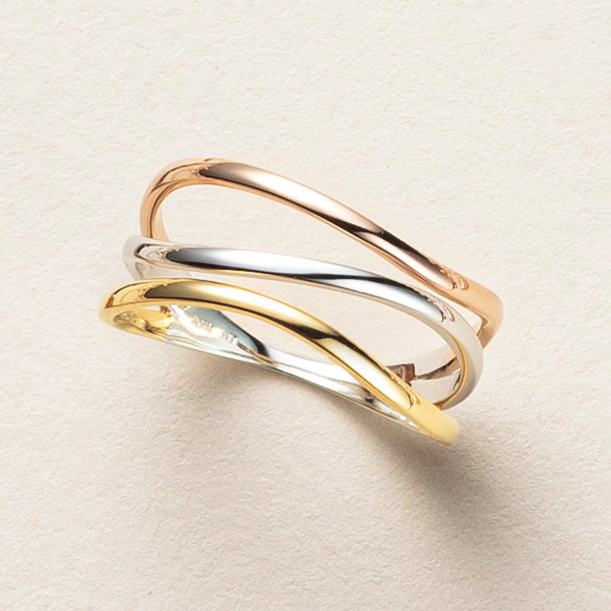 プラチナ/K18リング(スリーカラー)《25N01611》