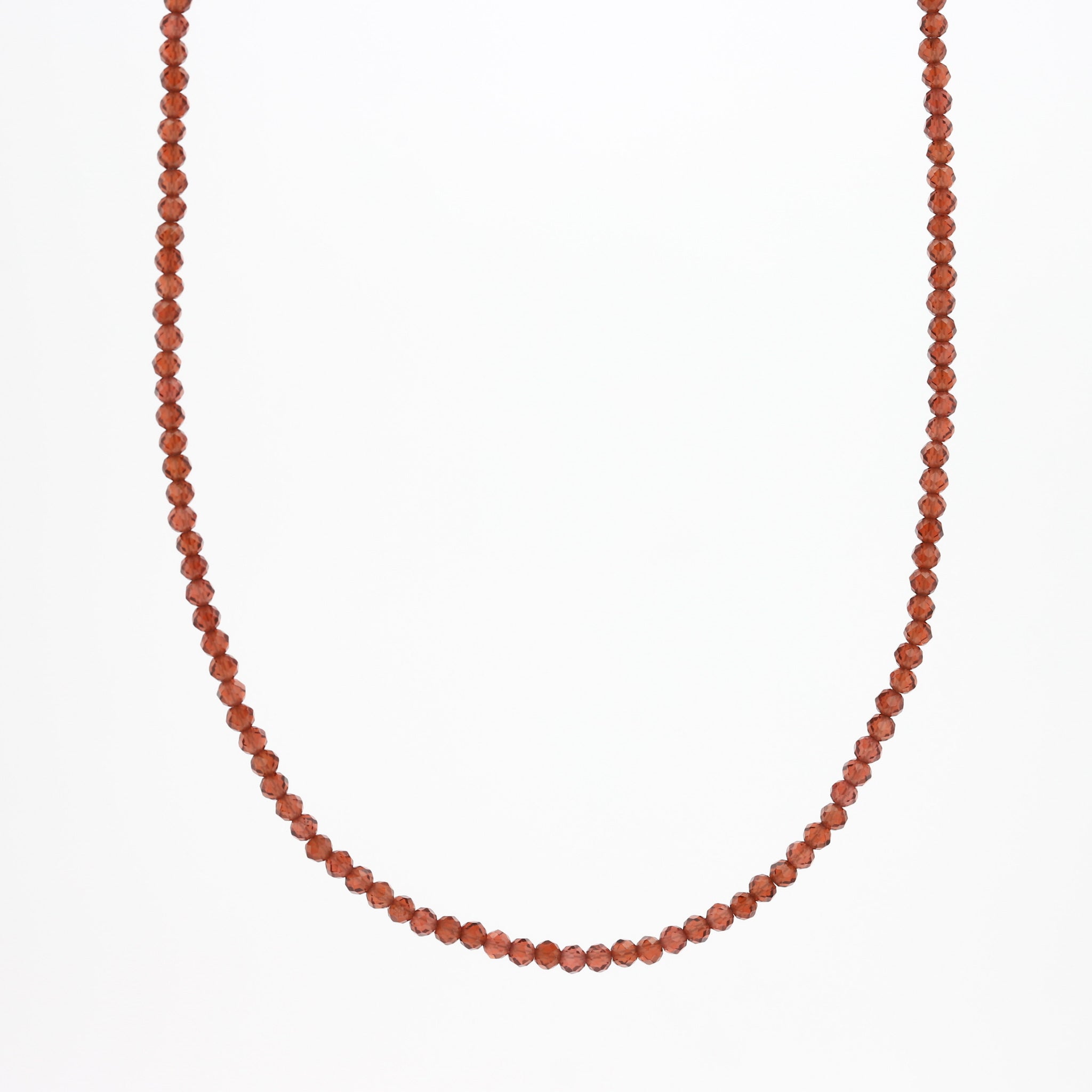 ガーネット シルバーネックレス(ロング/120cm/1月誕生石)《25N01710》