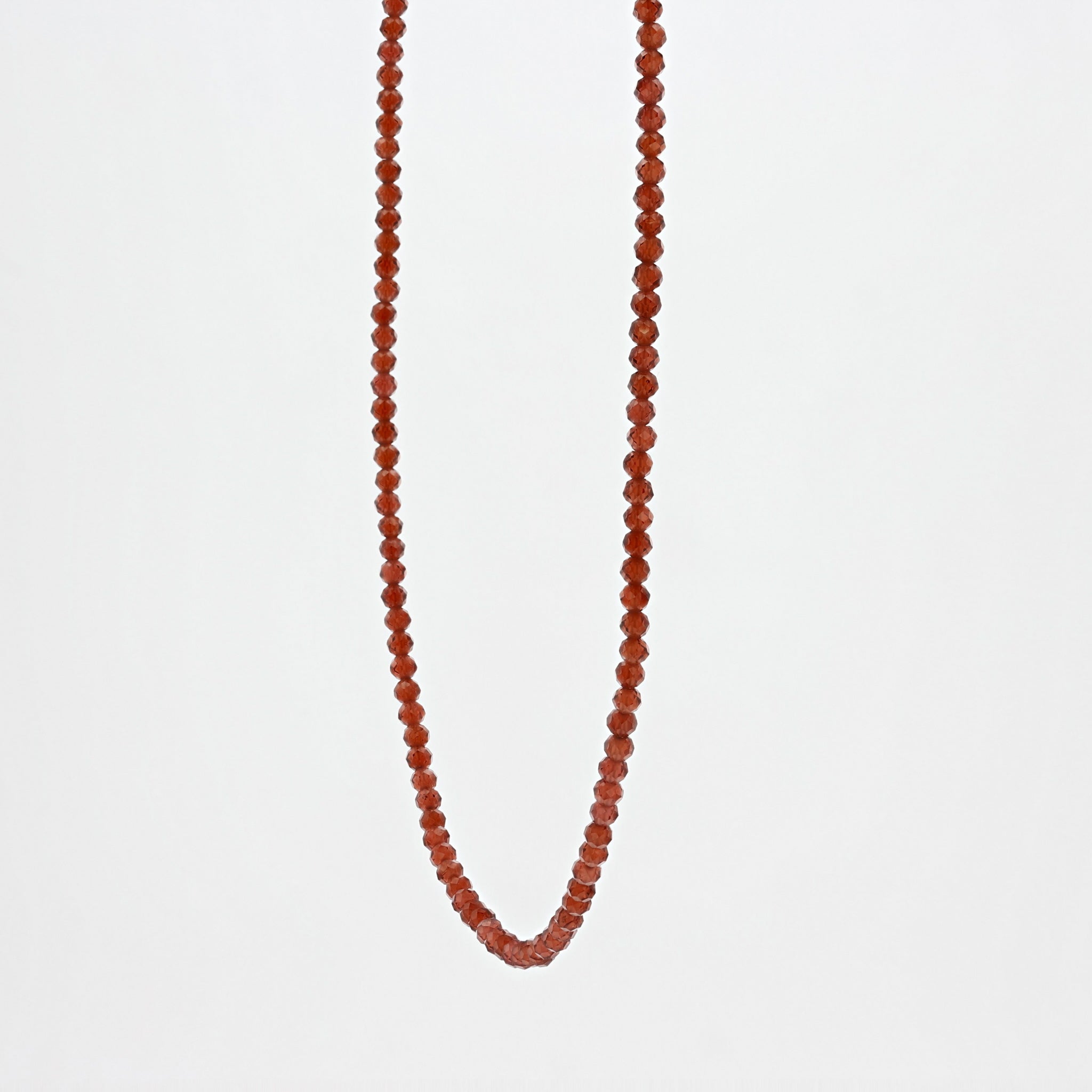 ガーネット シルバーネックレス(ロング/120cm/1月誕生石)《25N01710》