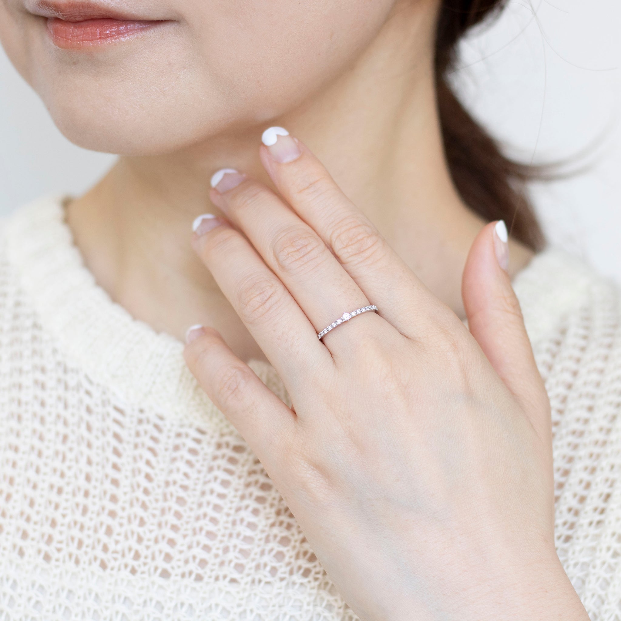 ダイヤモンド プラチナリング(4月誕生石)《25N01809》