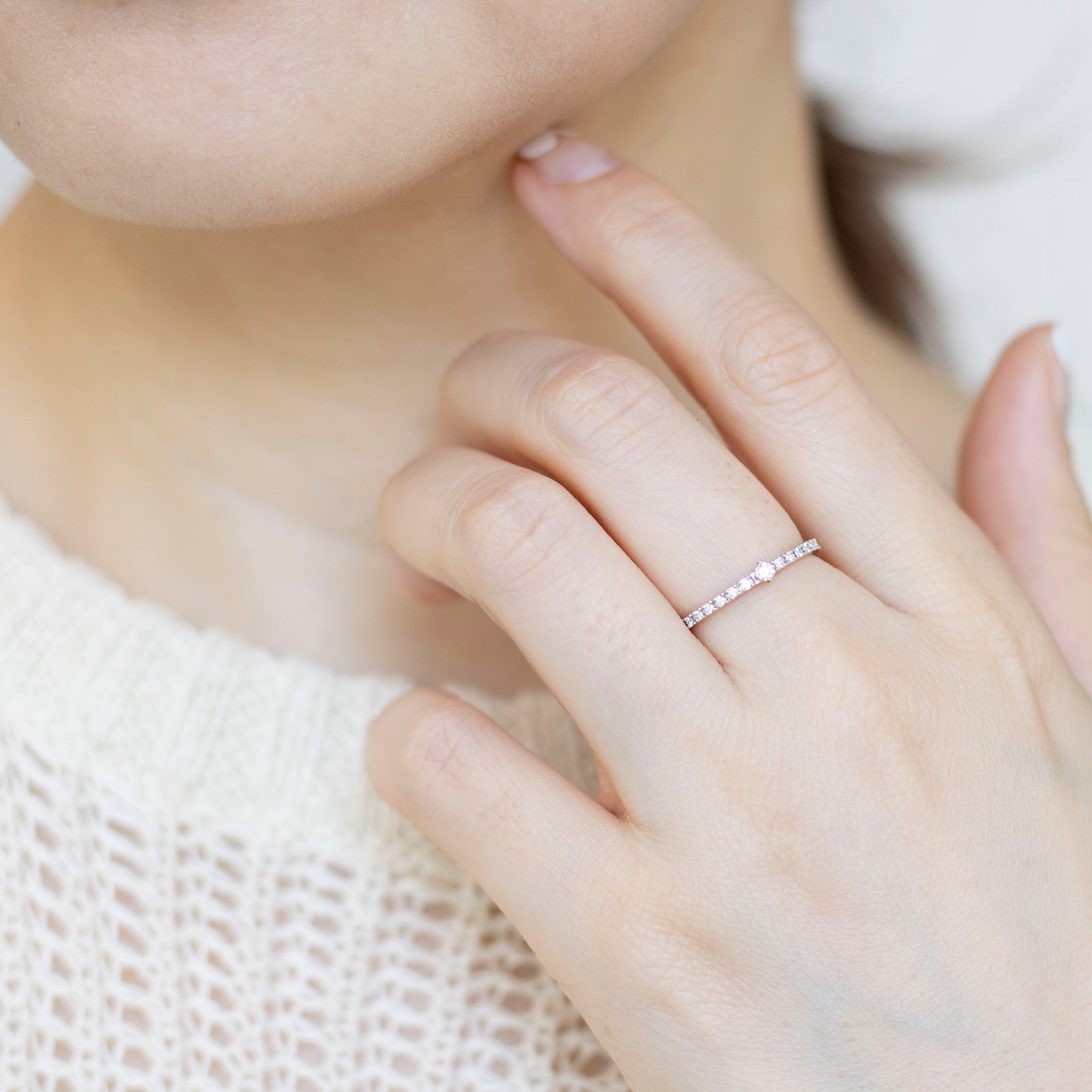 ダイヤモンド プラチナリング(4月誕生石)《25N01809》