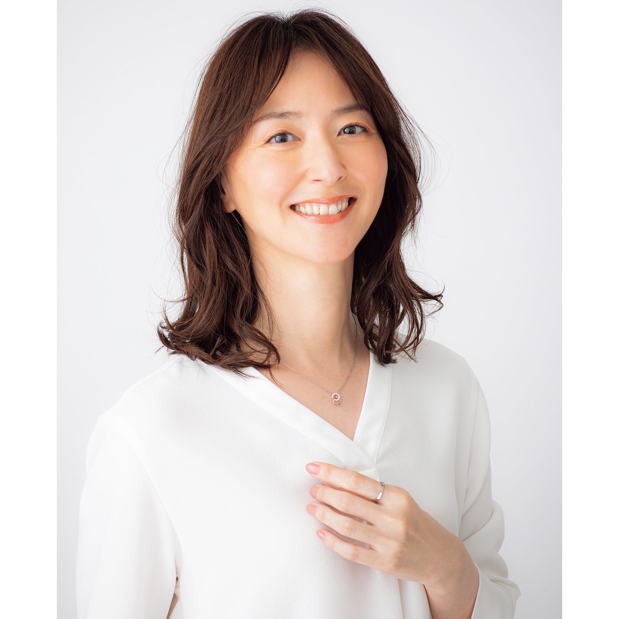 ダイヤモンド プラチナ/K18ネックレス(コンビカラー/4月誕生石)《25N01811》