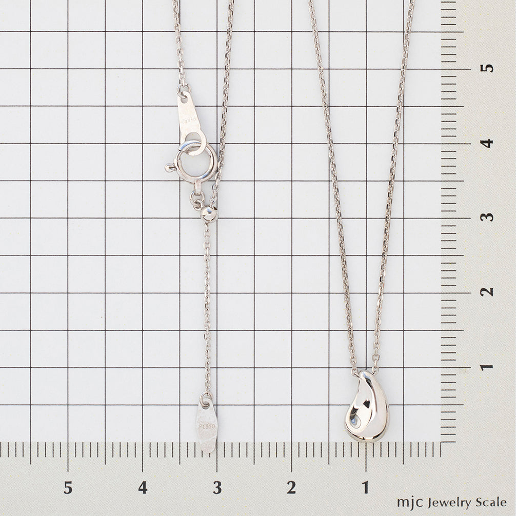 プラチナネックレス(雫モチーフ)《25N01903》