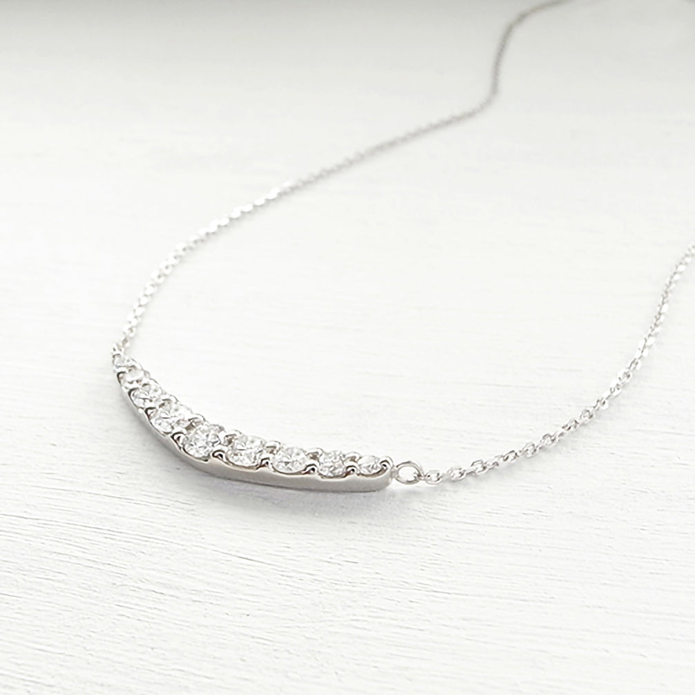 ダイヤモンド プラチナネックレス(4月誕生石/鑑別書付)《25N01904》