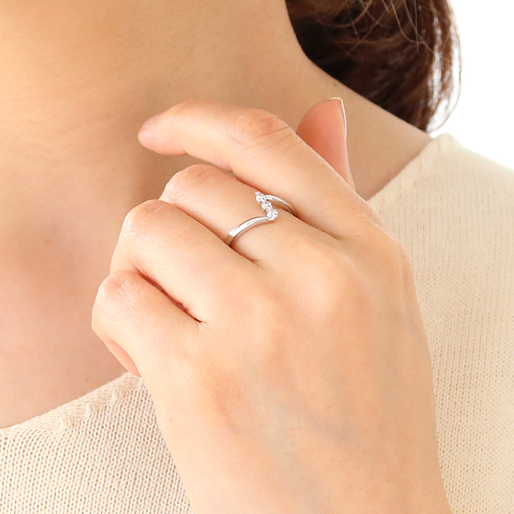 ダイヤモンド プラチナリング(4月誕生石)《25N01908》