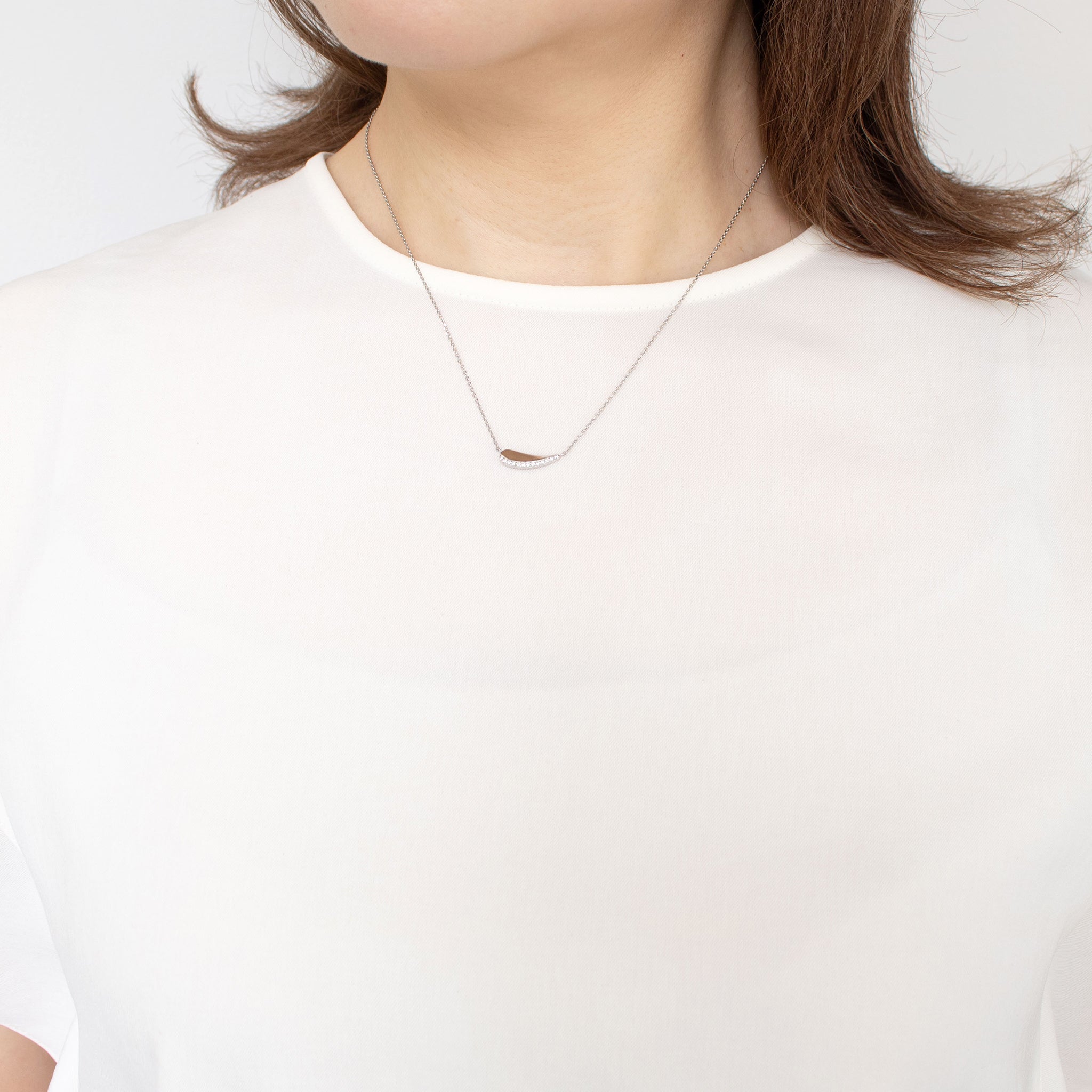 ダイヤモンド プラチナネックレス(4月誕生石)《25N01909》