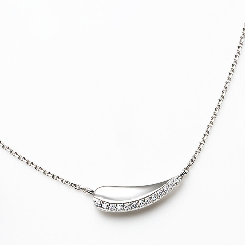 ダイヤモンド プラチナネックレス(4月誕生石)《25N01909》