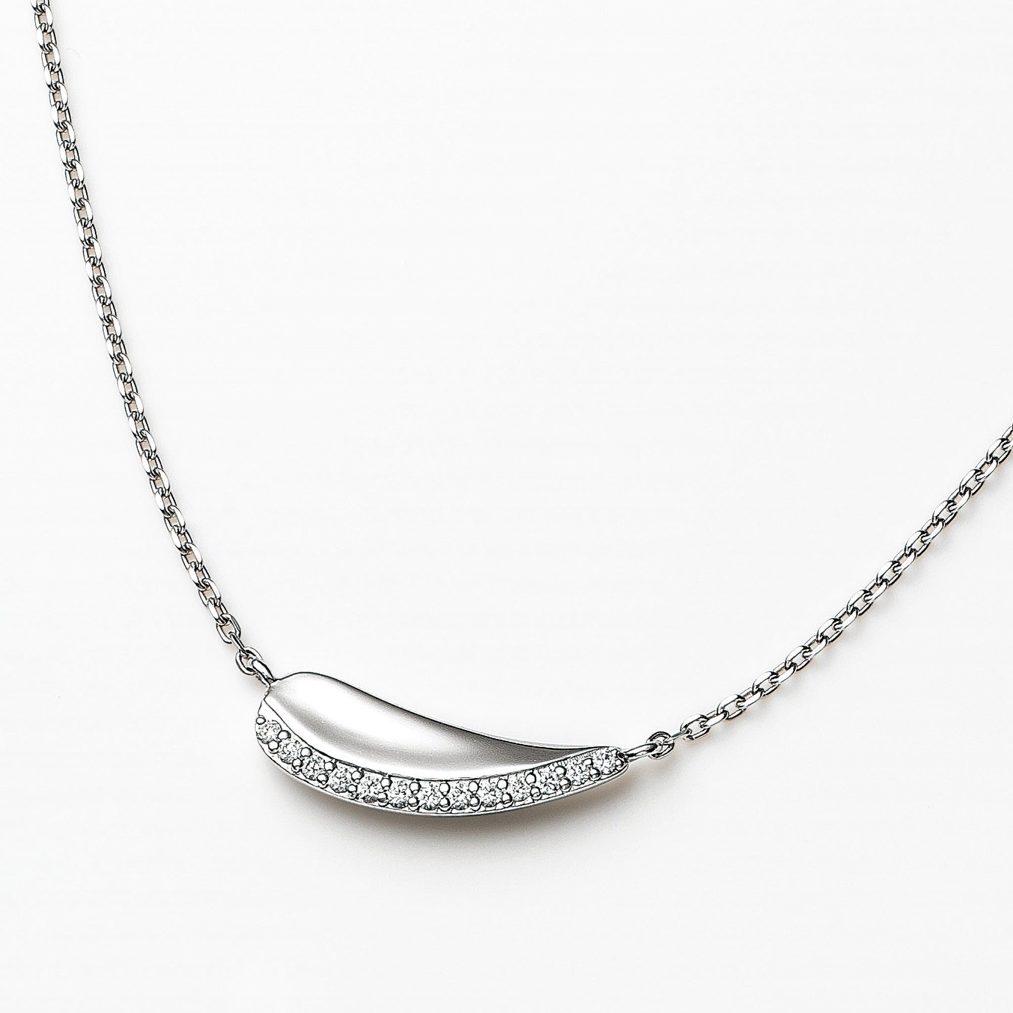 ダイヤモンド プラチナネックレス(4月誕生石)《25N01909》