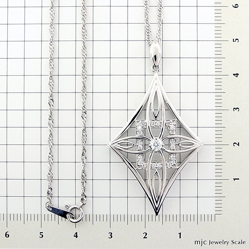 ダイヤモンド プラチナネックレス(ロング/60cm/4月誕生石/鑑別書付)《25N01910》