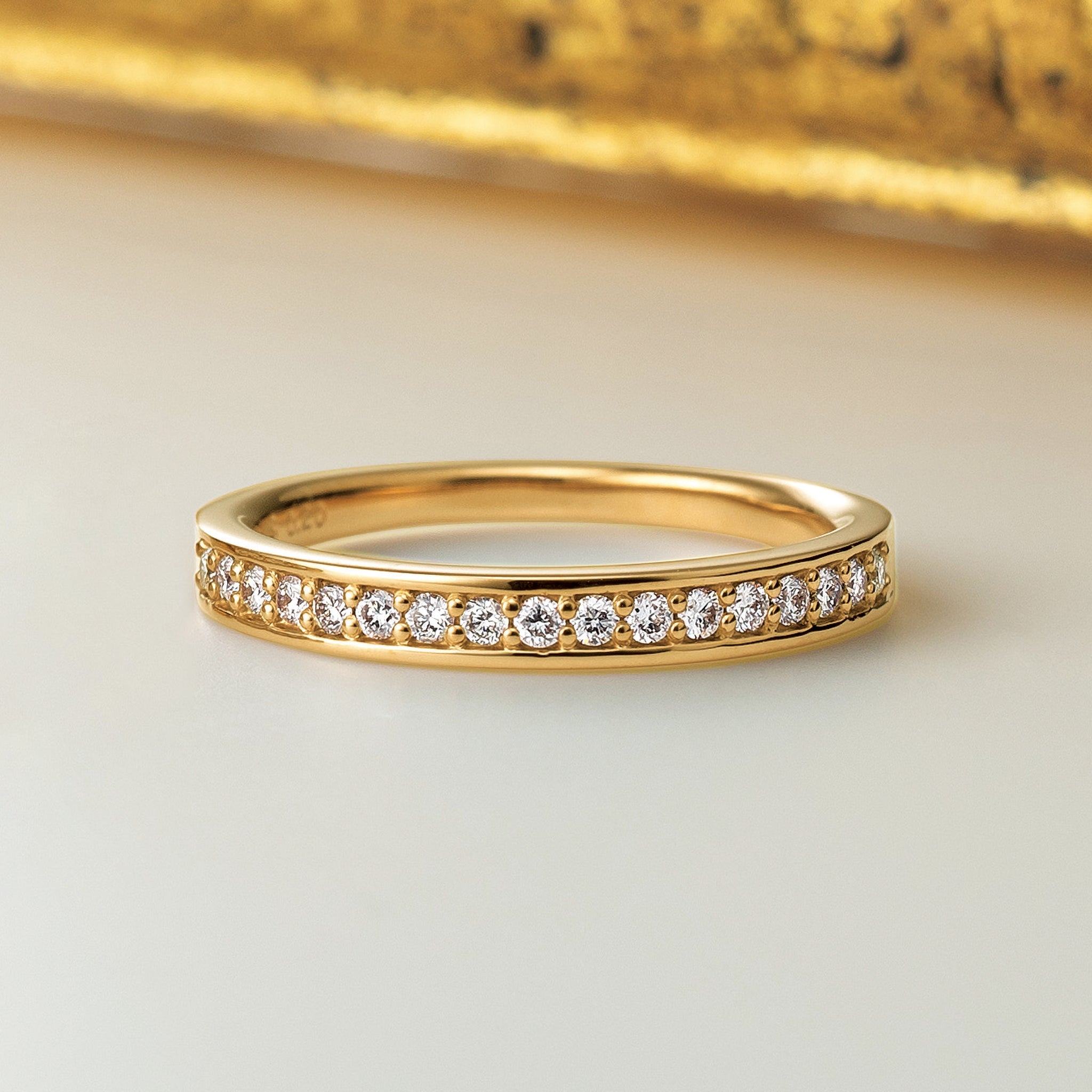 ダイヤモンド K18リング(計0.2カラット/4月誕生石)《25N02004-YG》