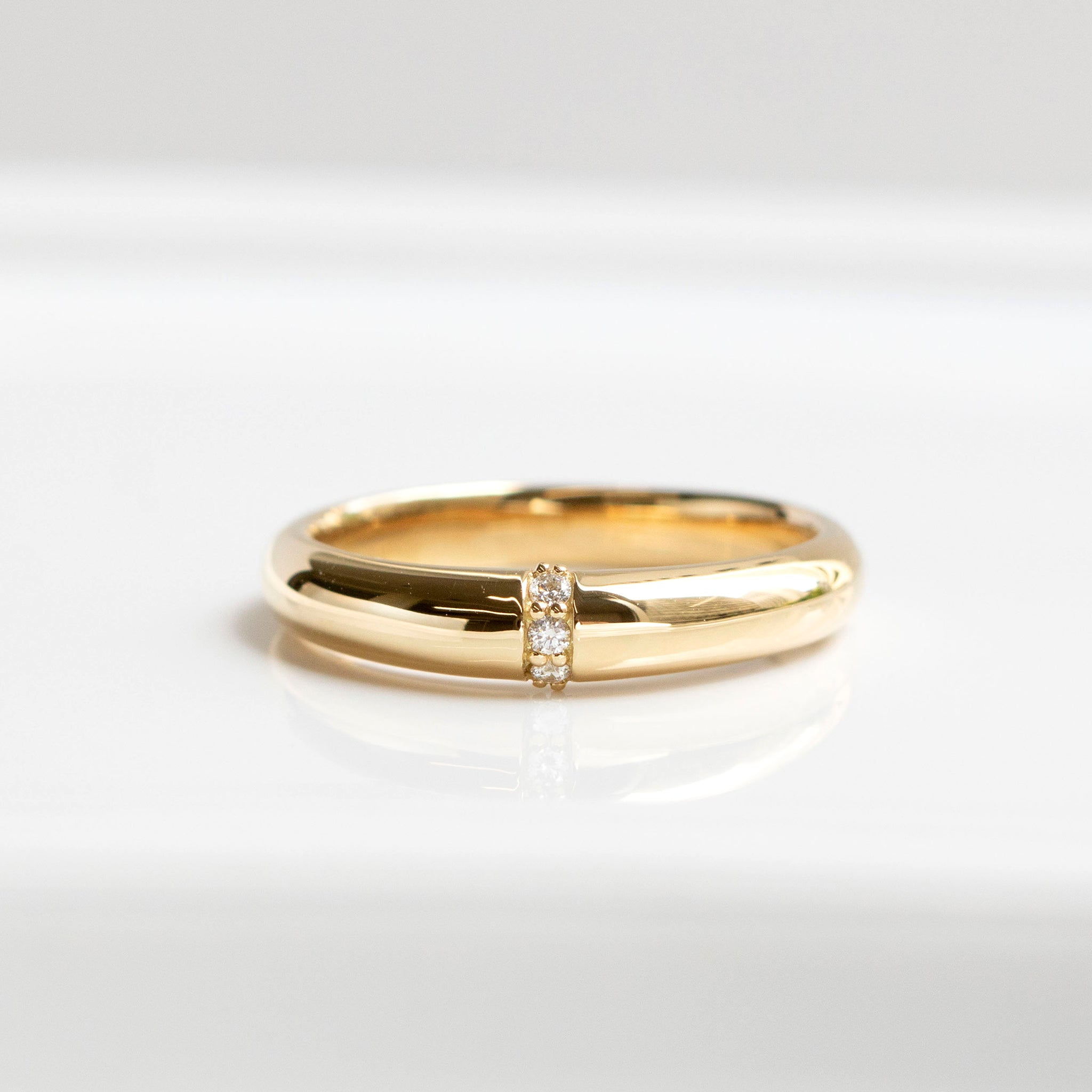 ダイヤモンド K18リング(4月誕生石)《25N02005》