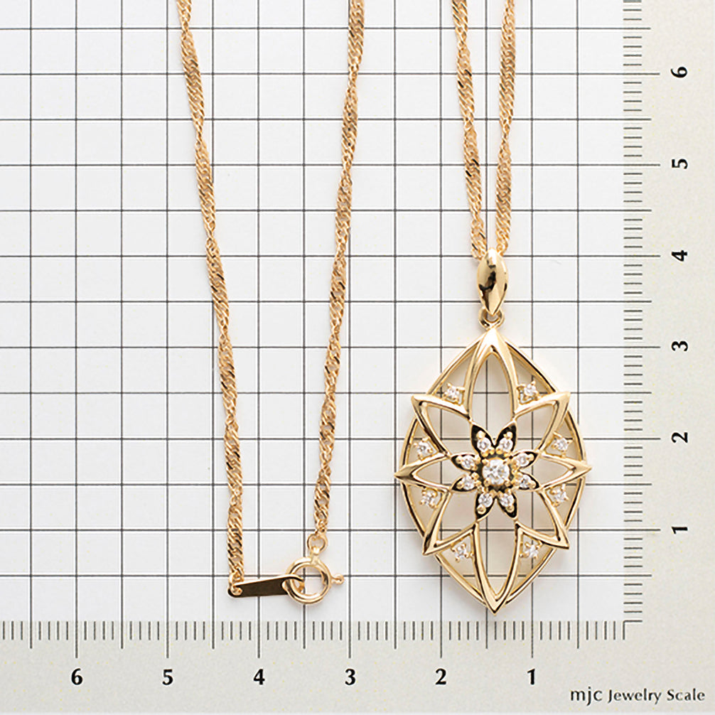 ダイヤモンド K18ネックレス(ロング/60cm/4月誕生石/鑑別書付)《25N02007》