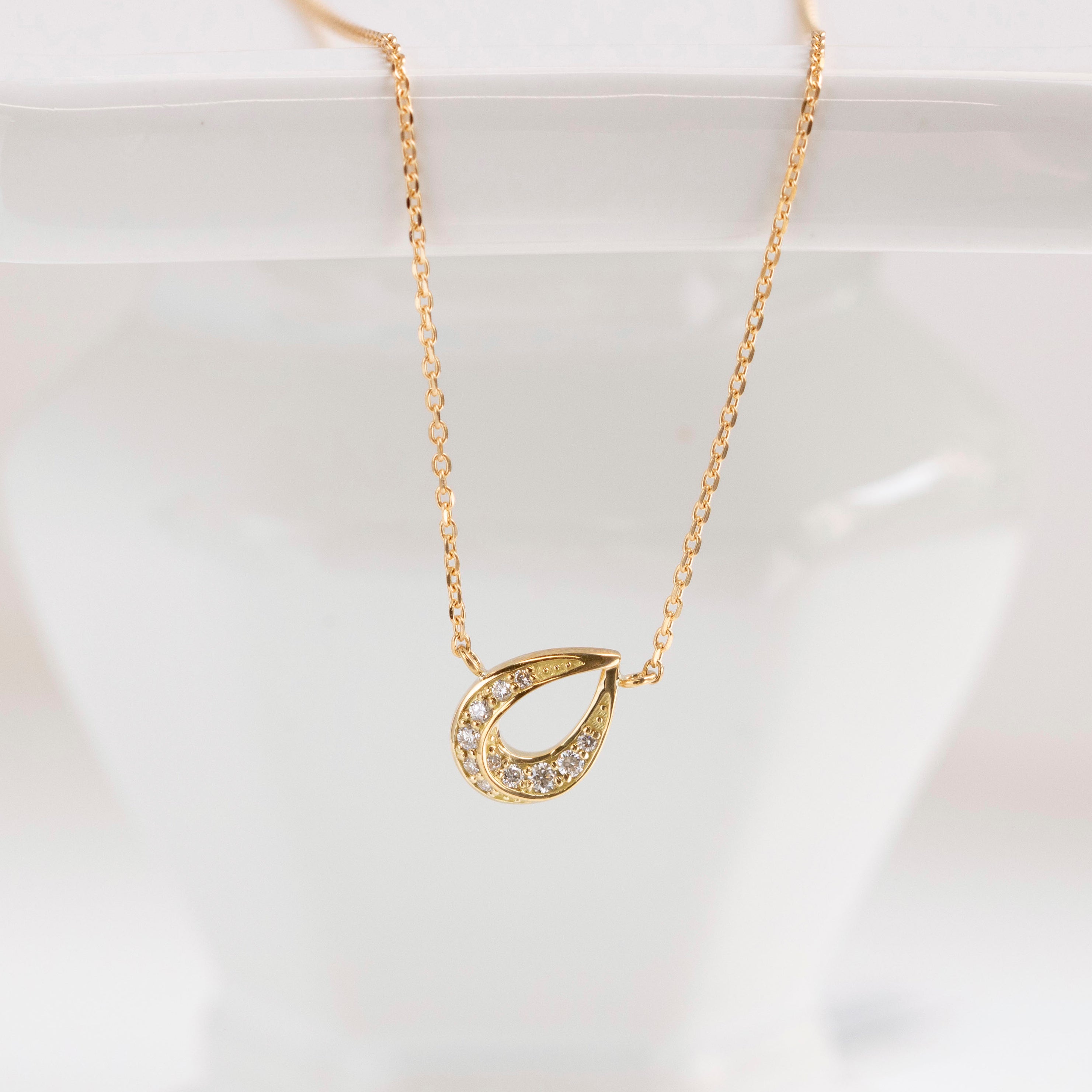 ダイヤモンド K18ネックレス(4月誕生石《25N02008》