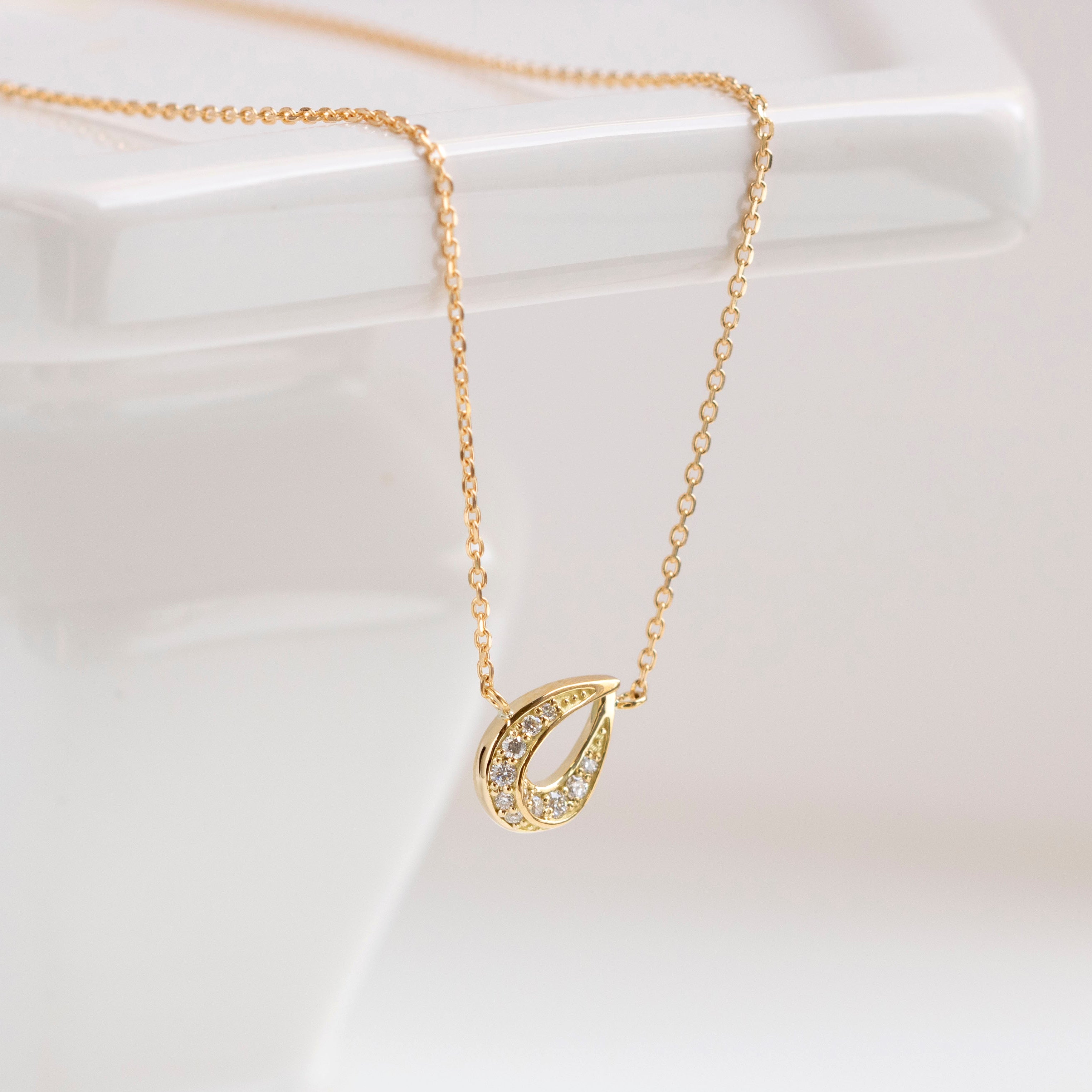 ダイヤモンド K18ネックレス(4月誕生石《25N02008》