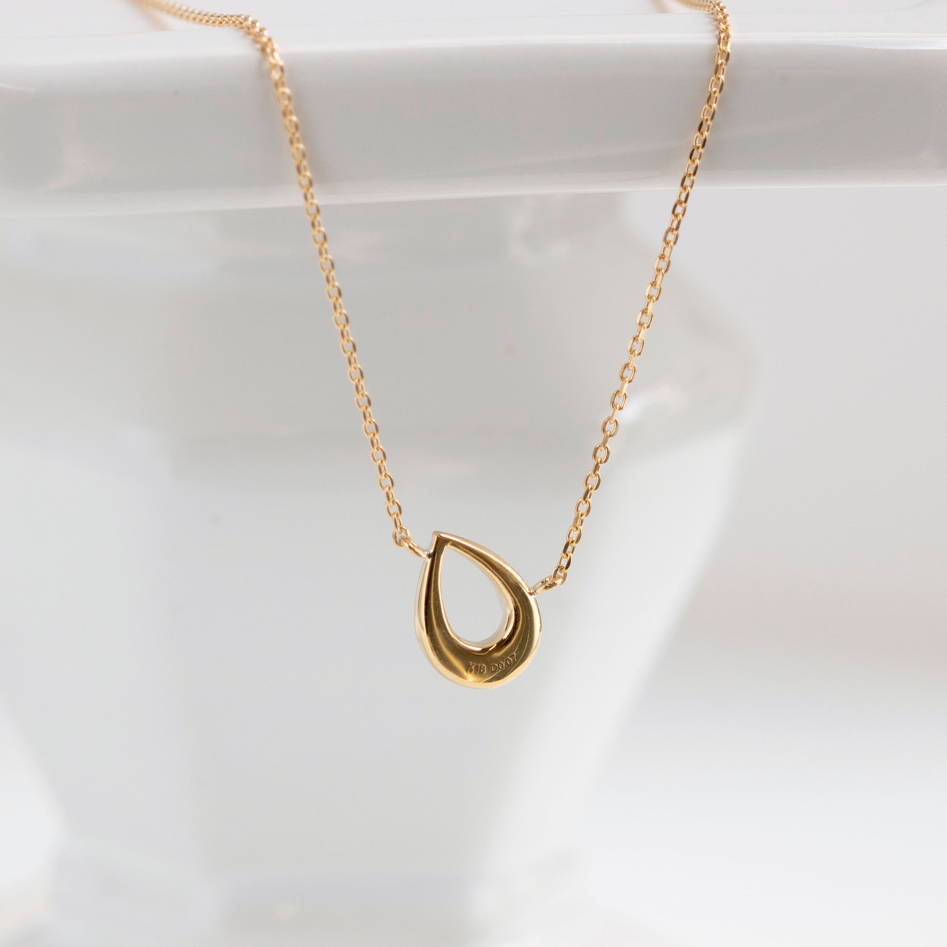 ダイヤモンド K18ネックレス(4月誕生石《25N02008》