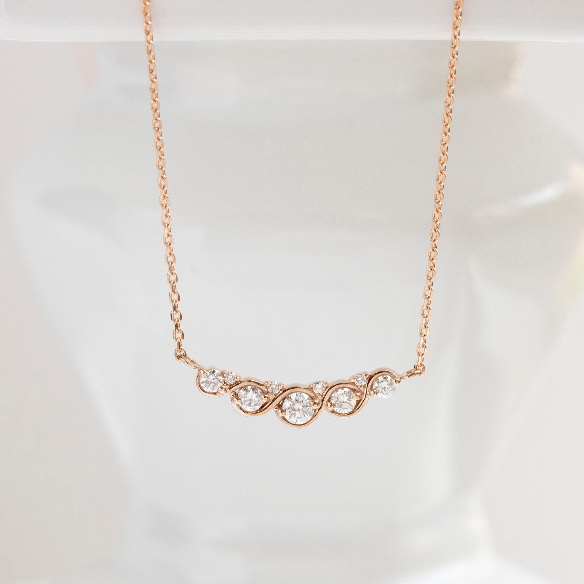 ダイヤモンド K18ネックレス(4月誕生石)《25N02009》