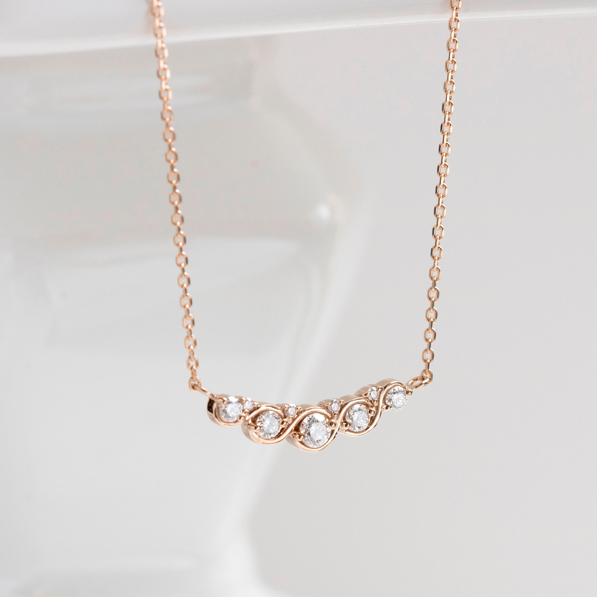 ダイヤモンド K18ネックレス(4月誕生石)《25N02009》