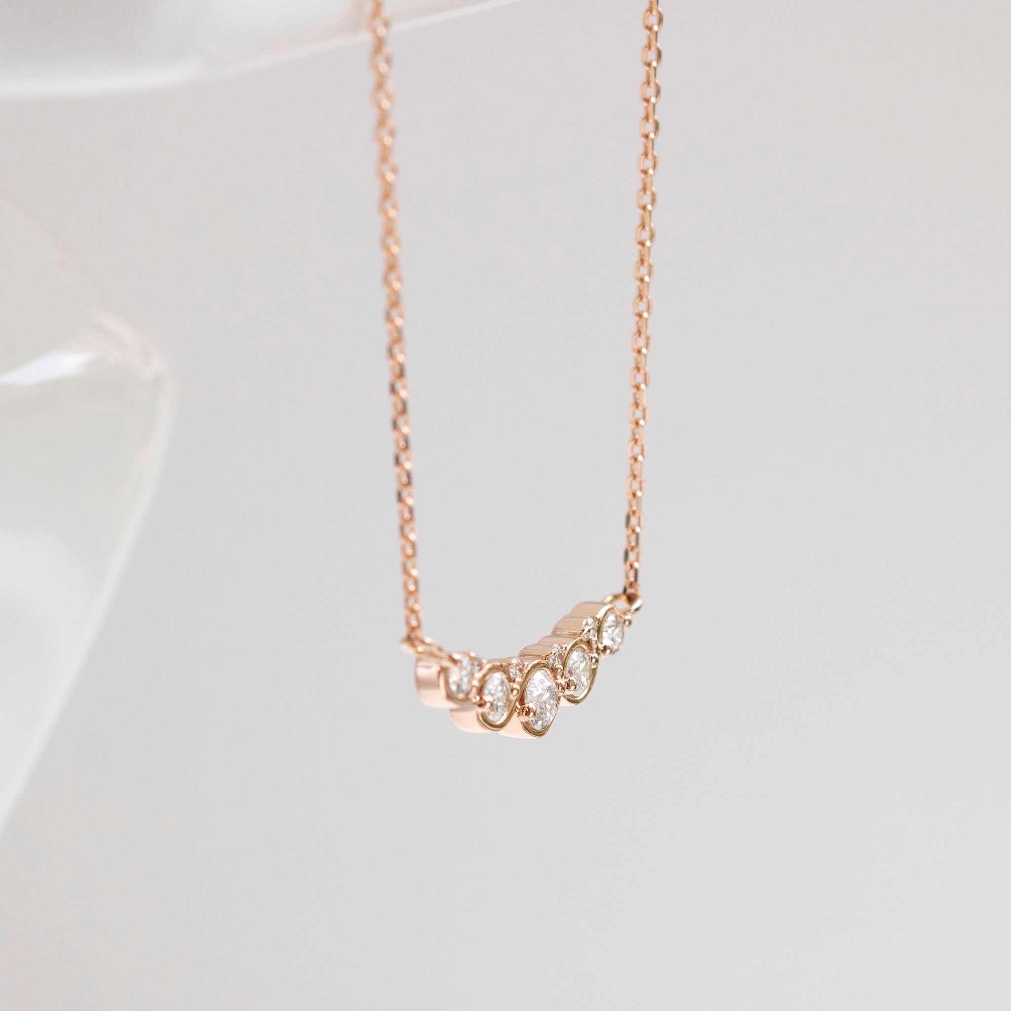 ダイヤモンド K18ネックレス(4月誕生石)《25N02009》