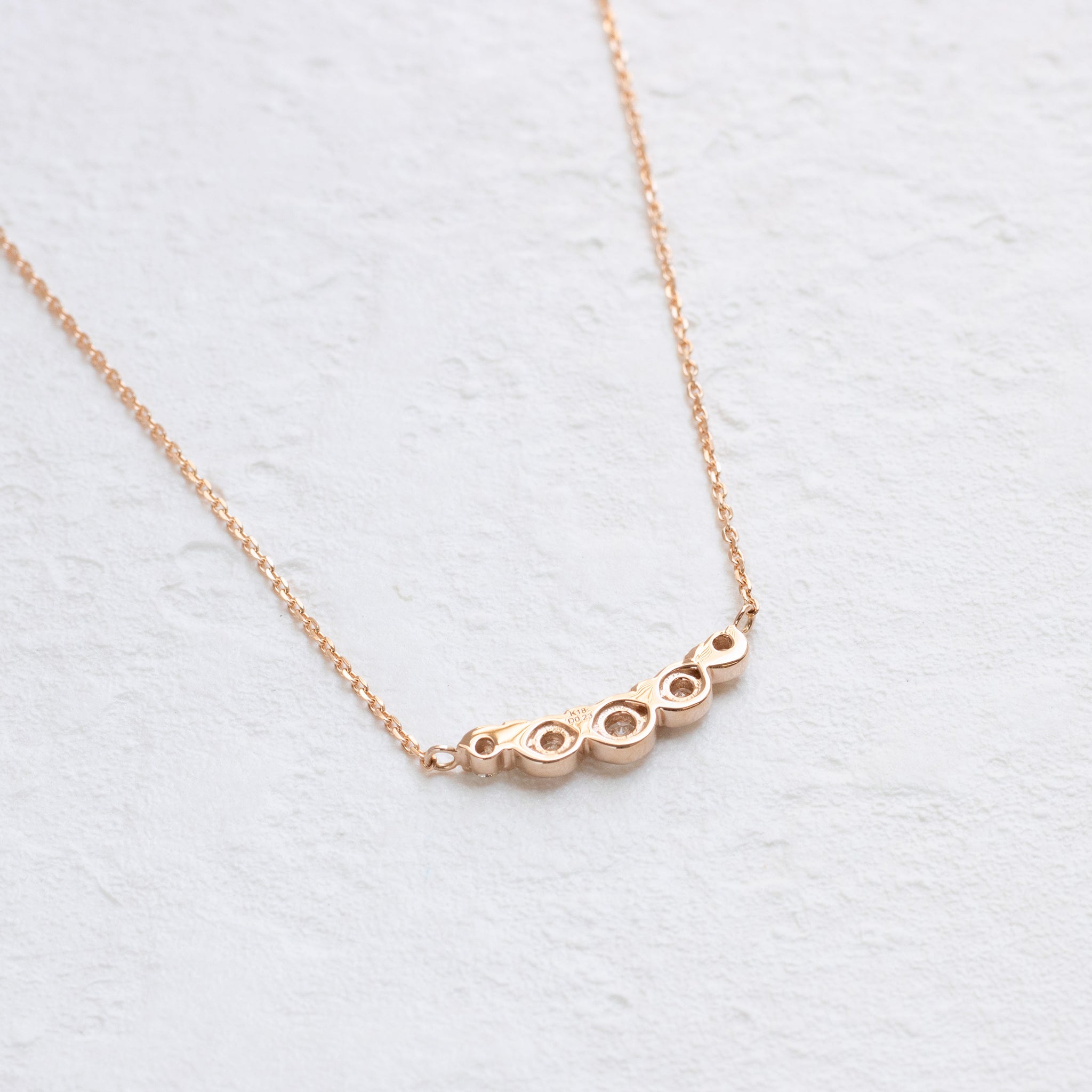 ダイヤモンド K18ネックレス(4月誕生石)《25N02009》