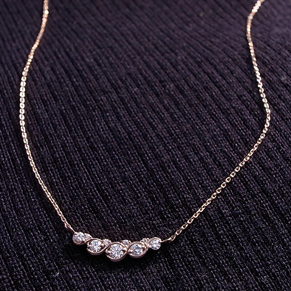 ダイヤモンド K18ネックレス(4月誕生石)《25N02009》