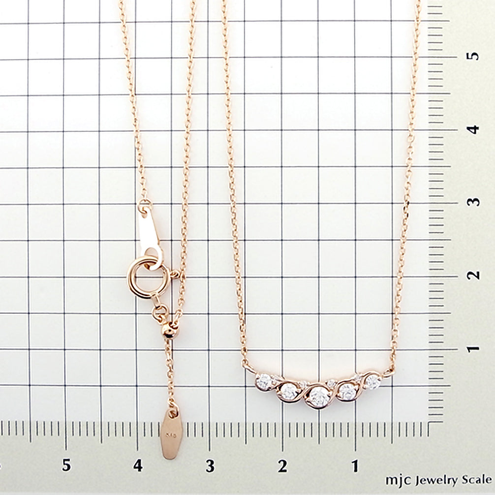 ダイヤモンド K18ネックレス(4月誕生石)《25N02009》