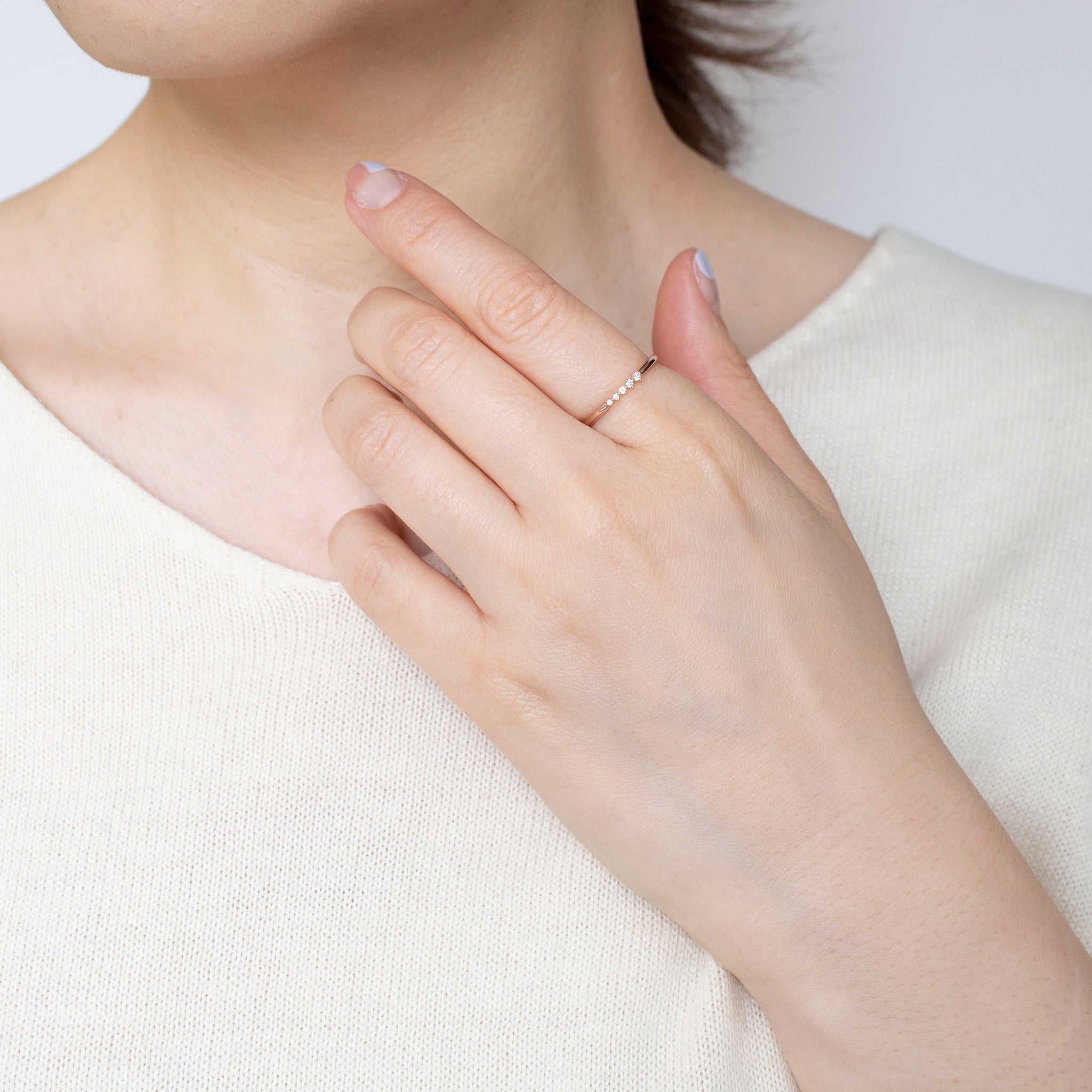 ダイヤモンド K18リング(4月誕生石《25N02010》