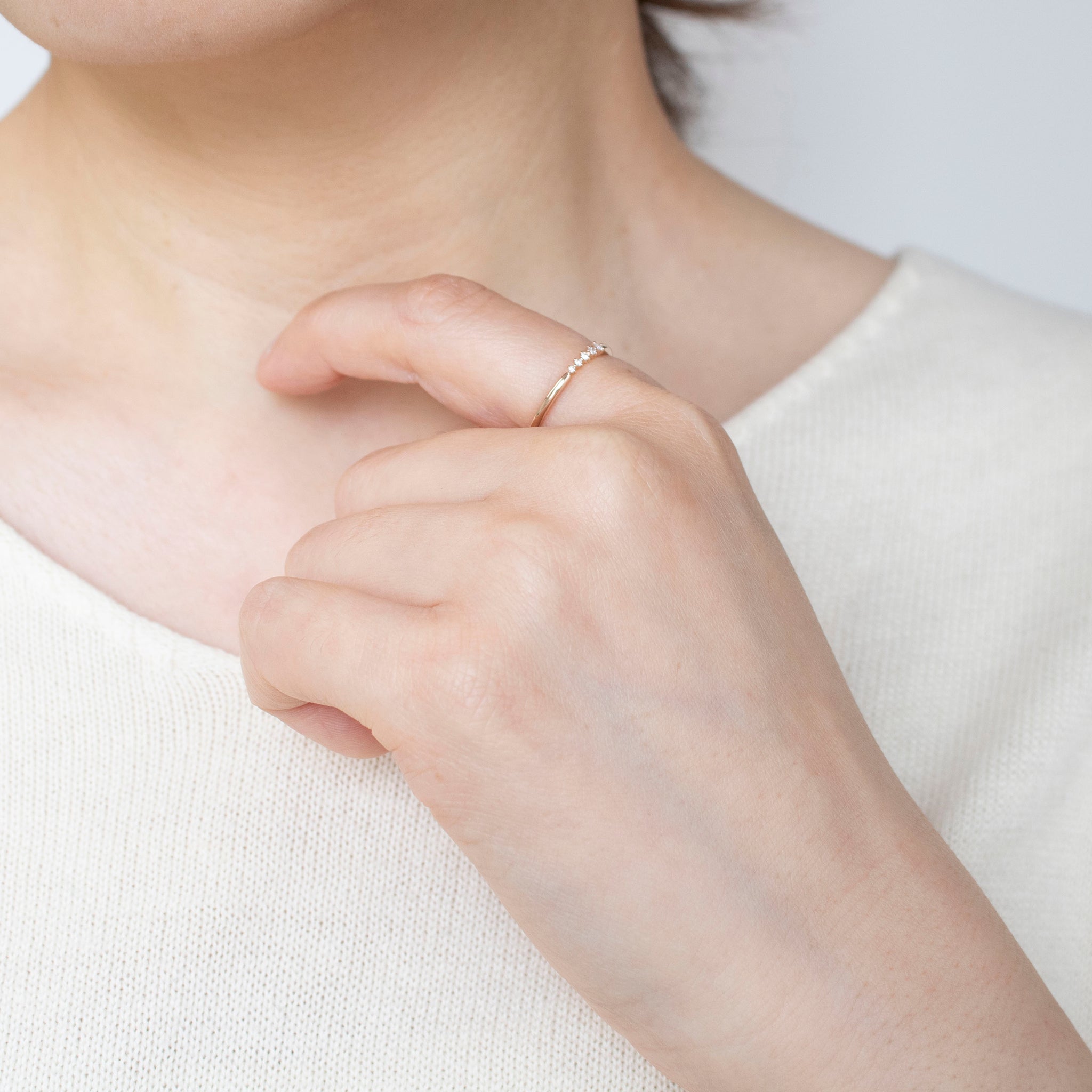 ダイヤモンド K18リング(4月誕生石《25N02010》