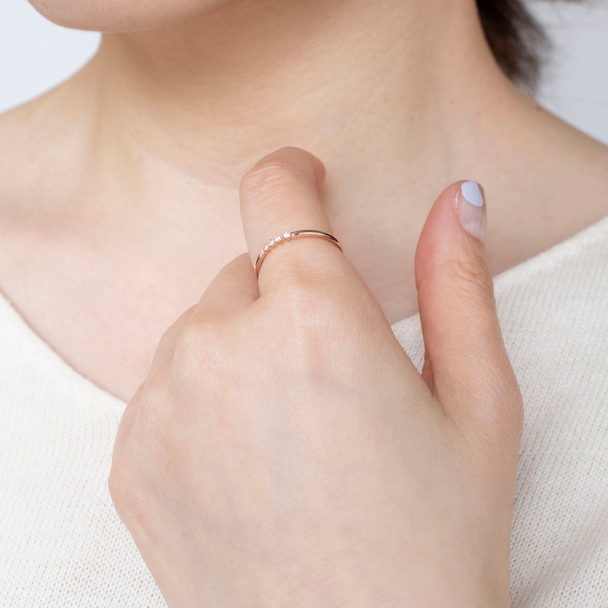 ダイヤモンド K18リング(4月誕生石《25N02010》